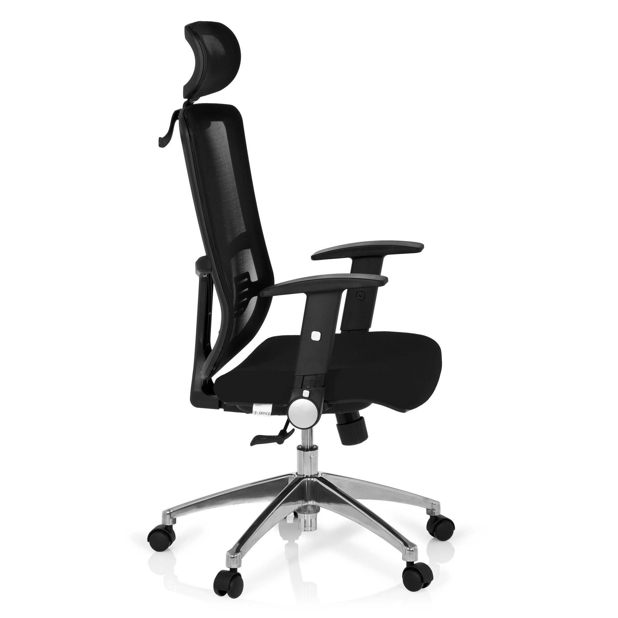 Bürostuhl CAYEN Schreibtischstuhl Stoff Profi Drehstuhl Schwarz ergonomisch OFFICE (1 St), hjh