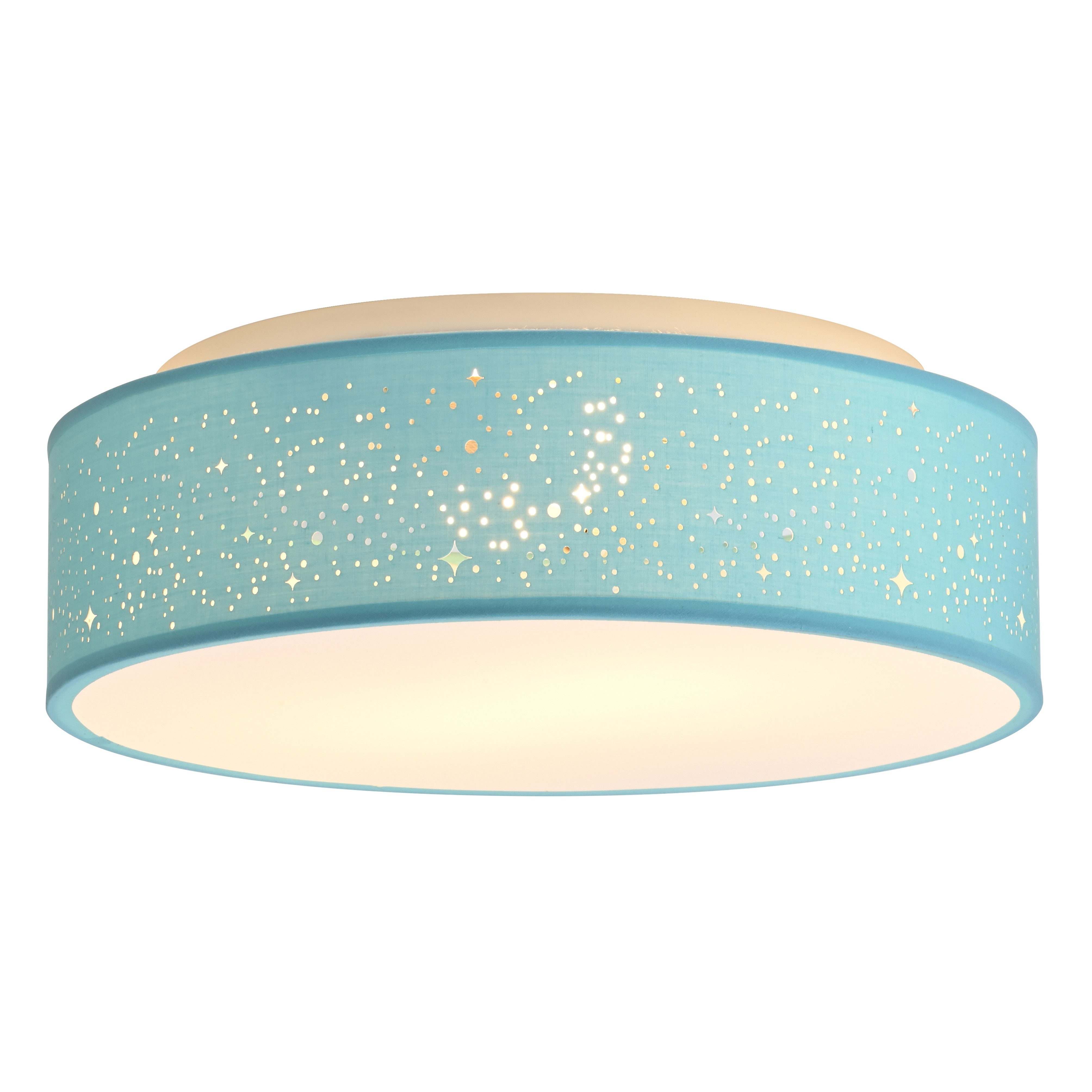 Zedelmaier Лампыschirm Deckenlampe Deckenleuchte mit Stoff-Lampenschirm, Wohnzimmerlampe Schlafzimmer Kinderzimmer Flur Lampe