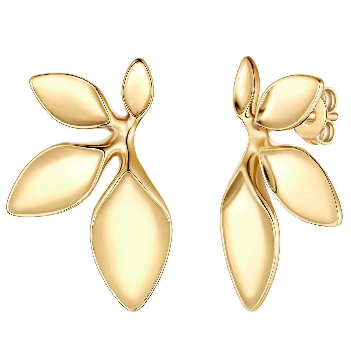 Yokoamii Paar Ohrstecker Blütenblätter gelbgold günstig online kaufen