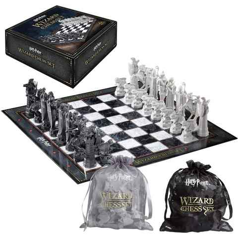 The Noble Collection Spiel, Schach Harry Potter Wizard Zauberer Schachset, mit 32 hochdetaillierten, geformten Kunststoffschachfiguren