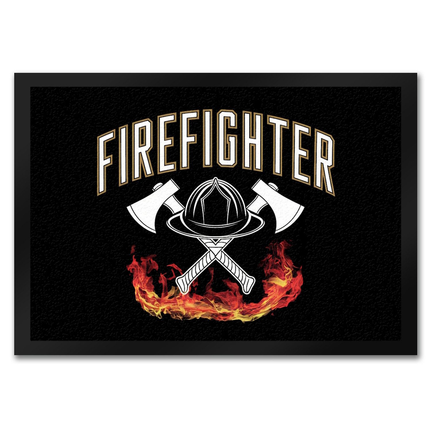 speecheese Fußmatte Feuerwehrhelm FIREFIGHTER Fußmatte in 35x50 cm für Feuerwehrleute