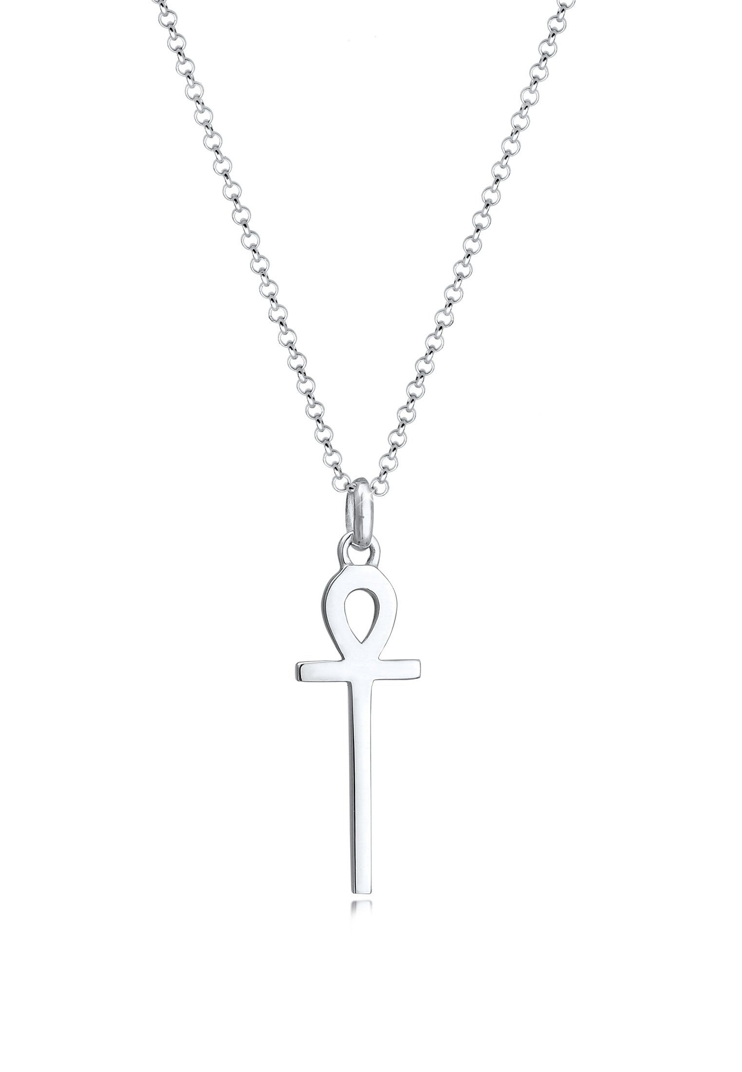 Elli Kette mit Anhänger Erbskette Ankh Symbol Anhänger Kreuz 925 Silber