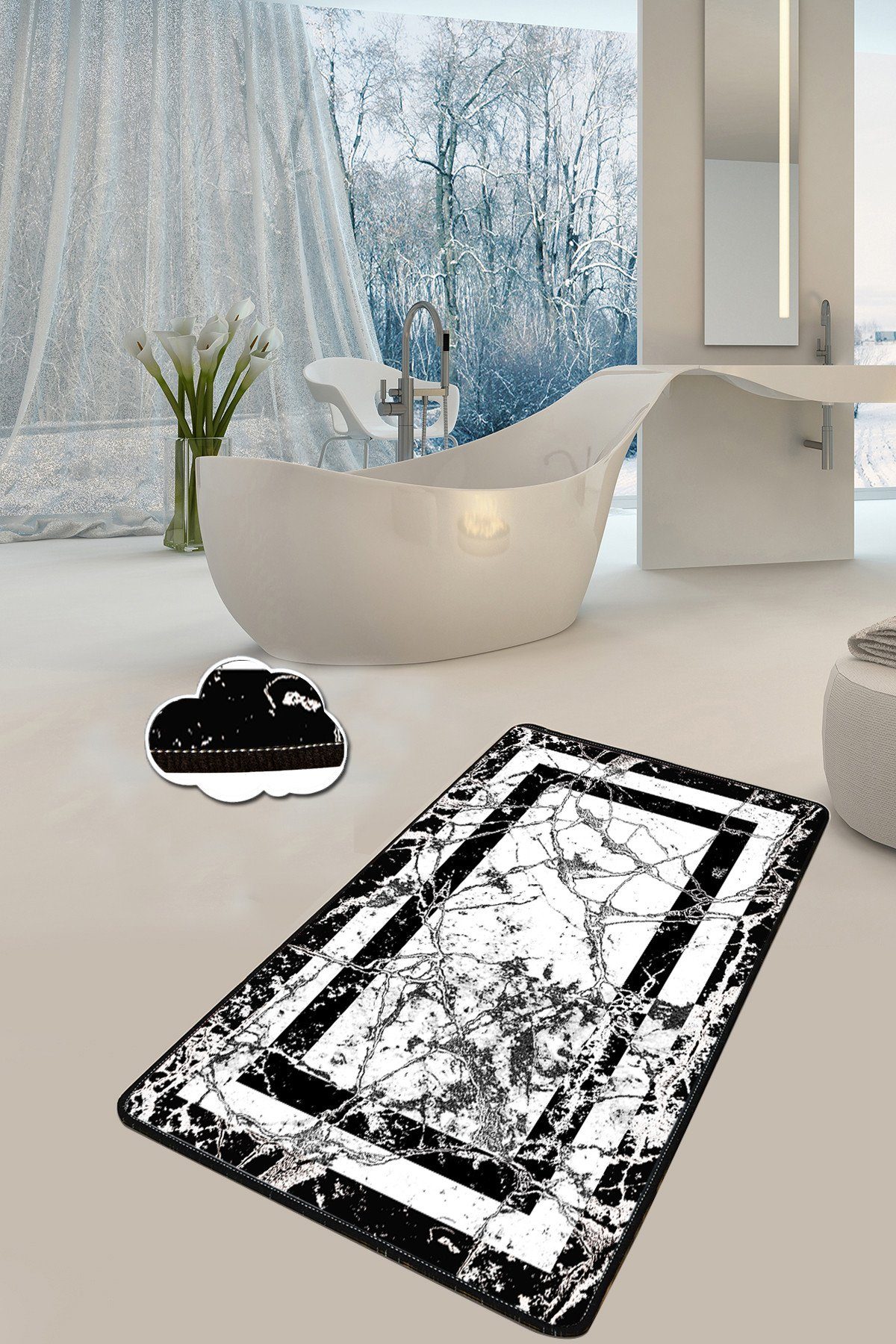 Badematte 100% POLYESTER, 80 x 100 cm L4378