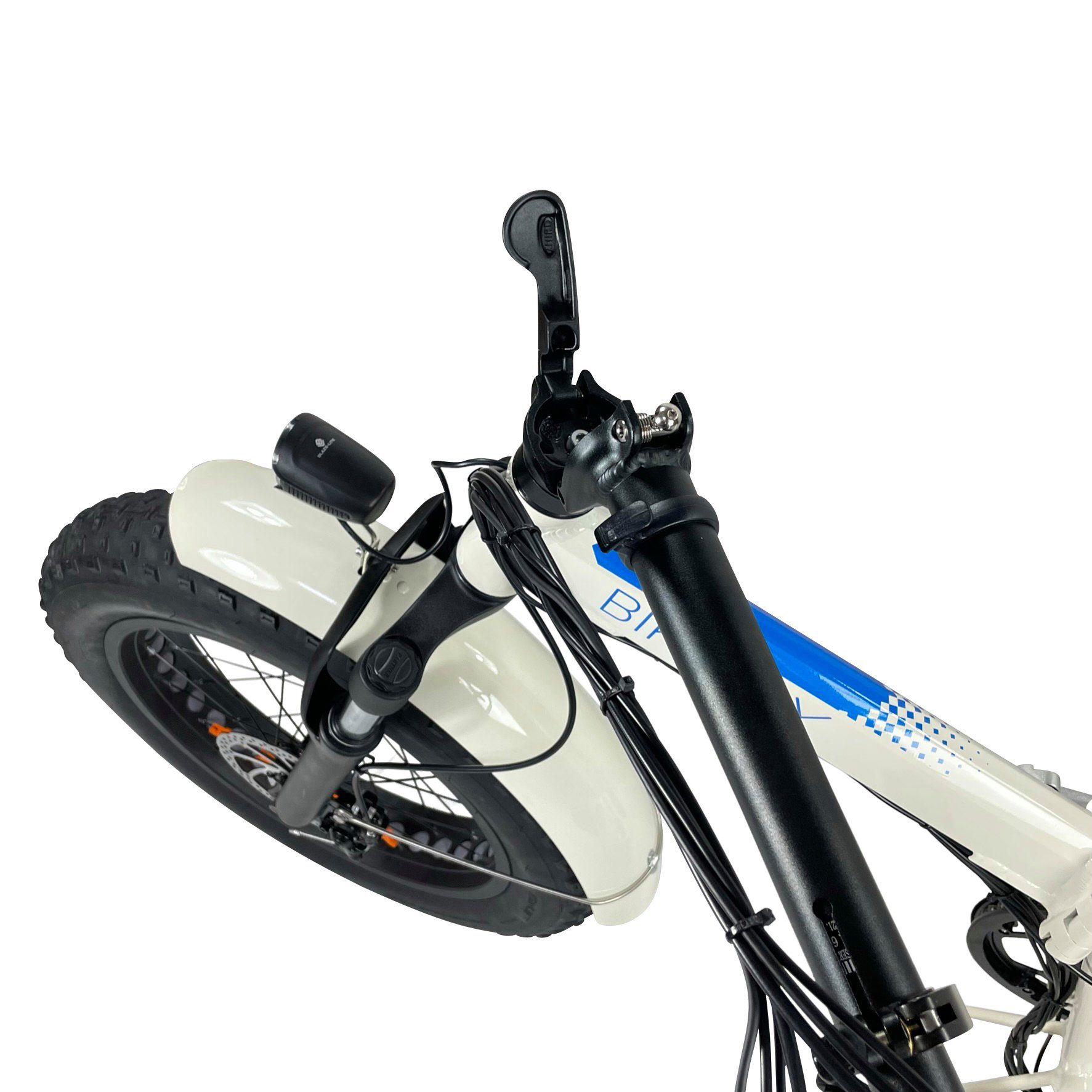 E-Bike Brushless FATBIKE, Gang, Kettenschaltung, Weiß 7 Bikesly