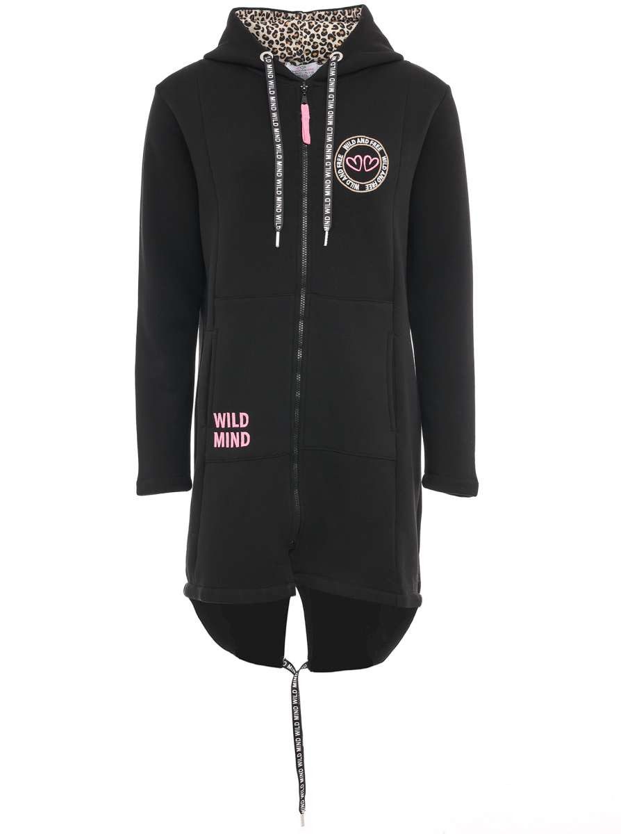 Zwillingsherz Kapuzensweatjacke Hoodiemantel LEO WILD FREE günstig online kaufen