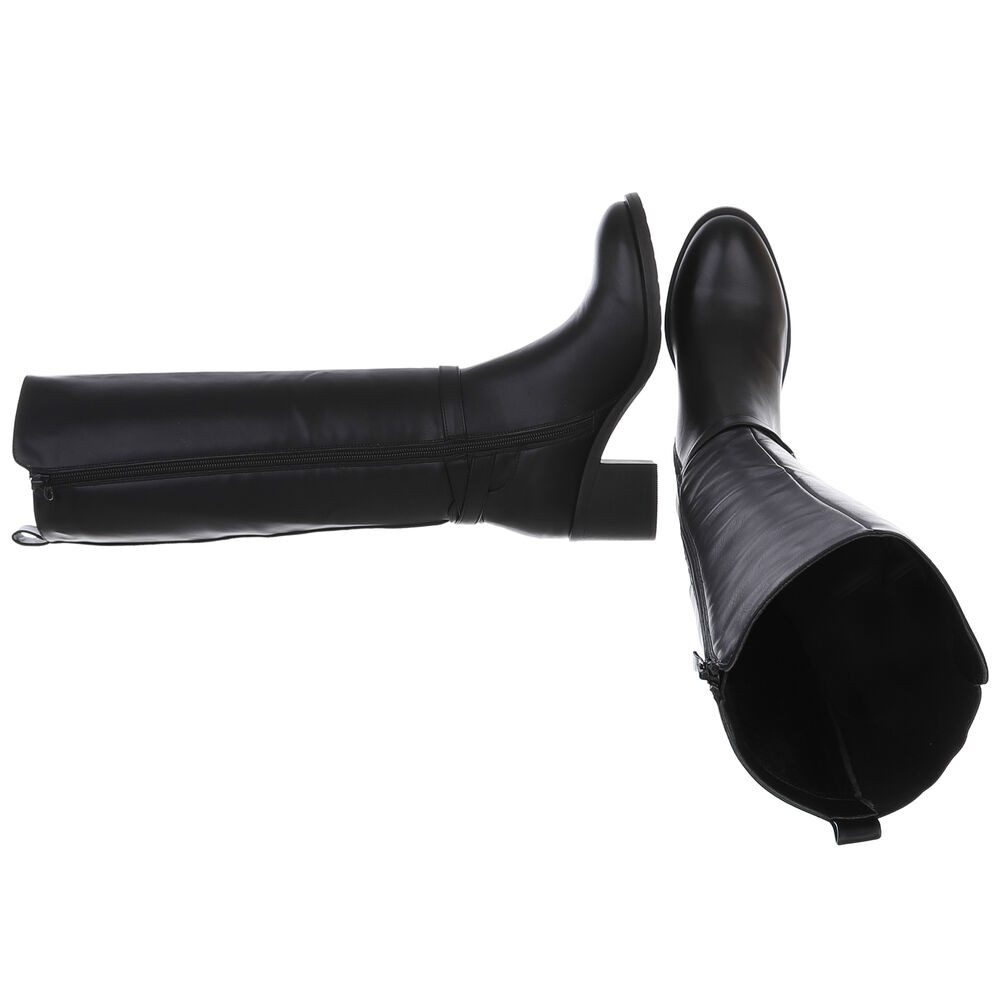 Ital-Design Kniehohe Stiefel mit Blockabsatz für Damen - Elegant & Komforta günstig online kaufen