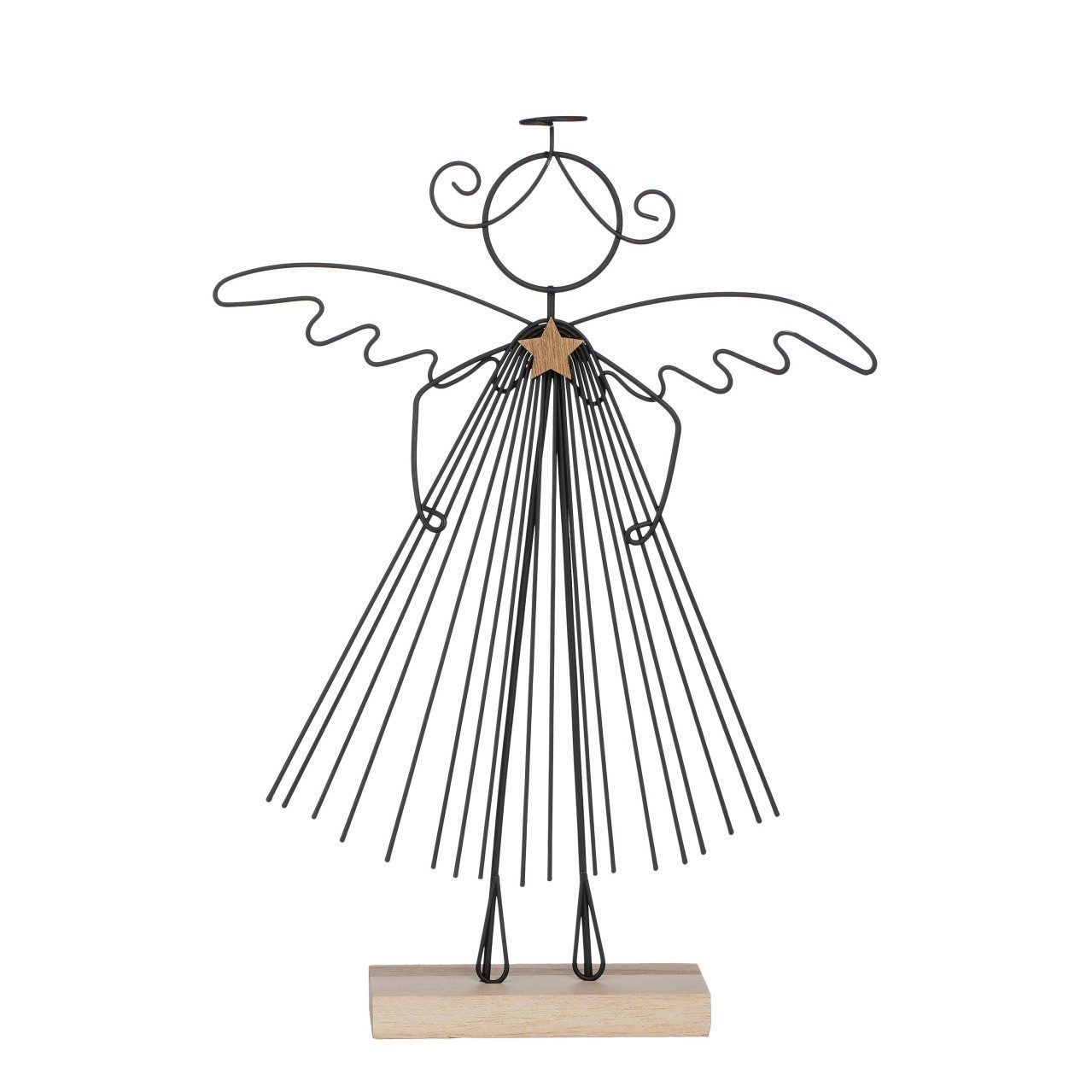 Figurendiscounter Engelfigur Deko-Engel schwarz 33 x 22,5 x 4,5 cm