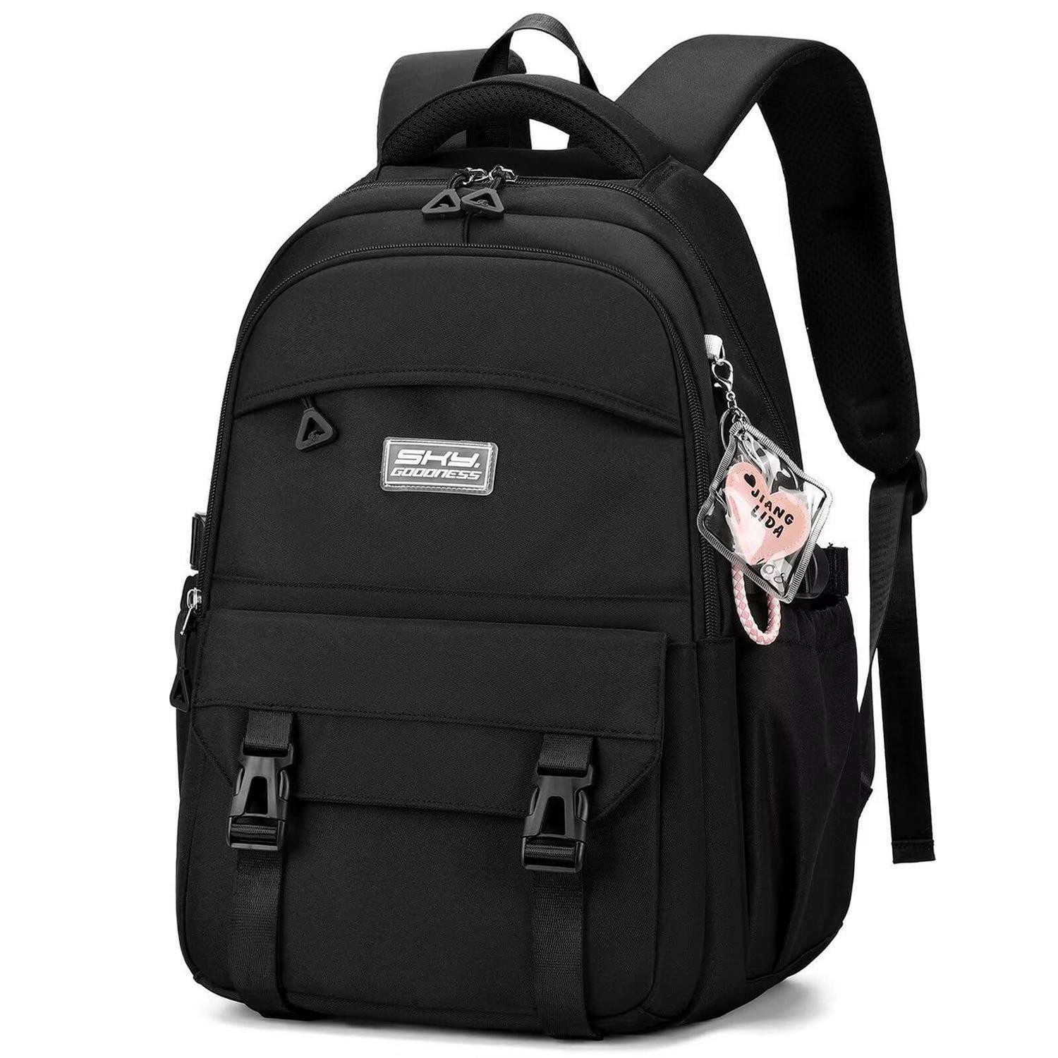LuxusKollektion Schulrucksack Schulrucksack Teenager Schwarz Wasserdicht