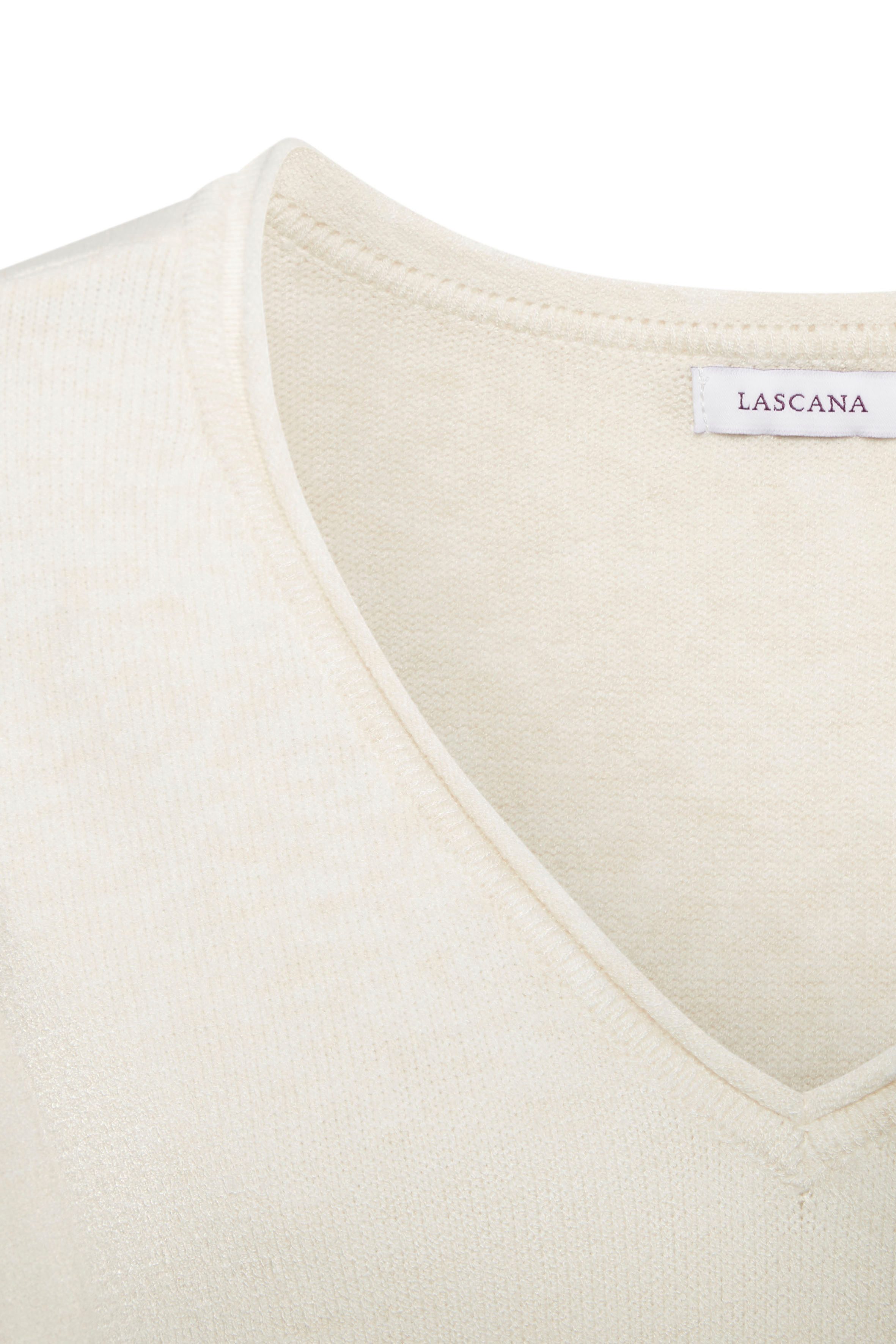 LASCANA Strickpullover lässiger Loungepullover mit seitlichen Schlitz, Loungewear