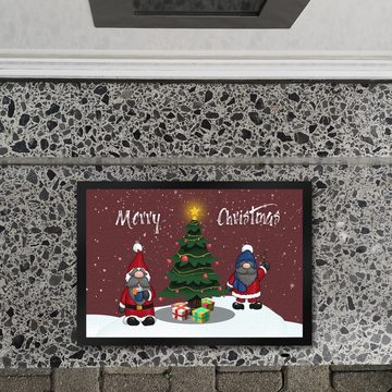 Fußmatte Wichtel Fußmatte in 35x50 cm mit Spruch Merry Christmas, speecheese