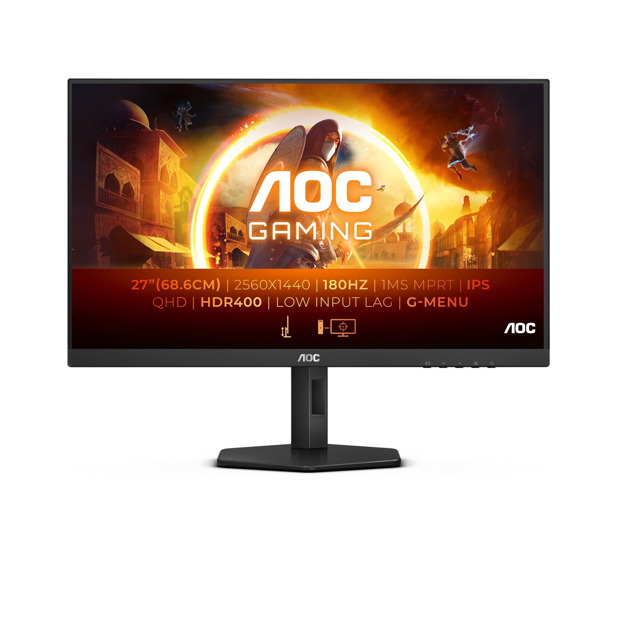 AOC Q27G4X Gaming-LED-Monitor (68,5 cm/27 ", 2560 x 1440 px, QHD, 180 Hz, IPS)
