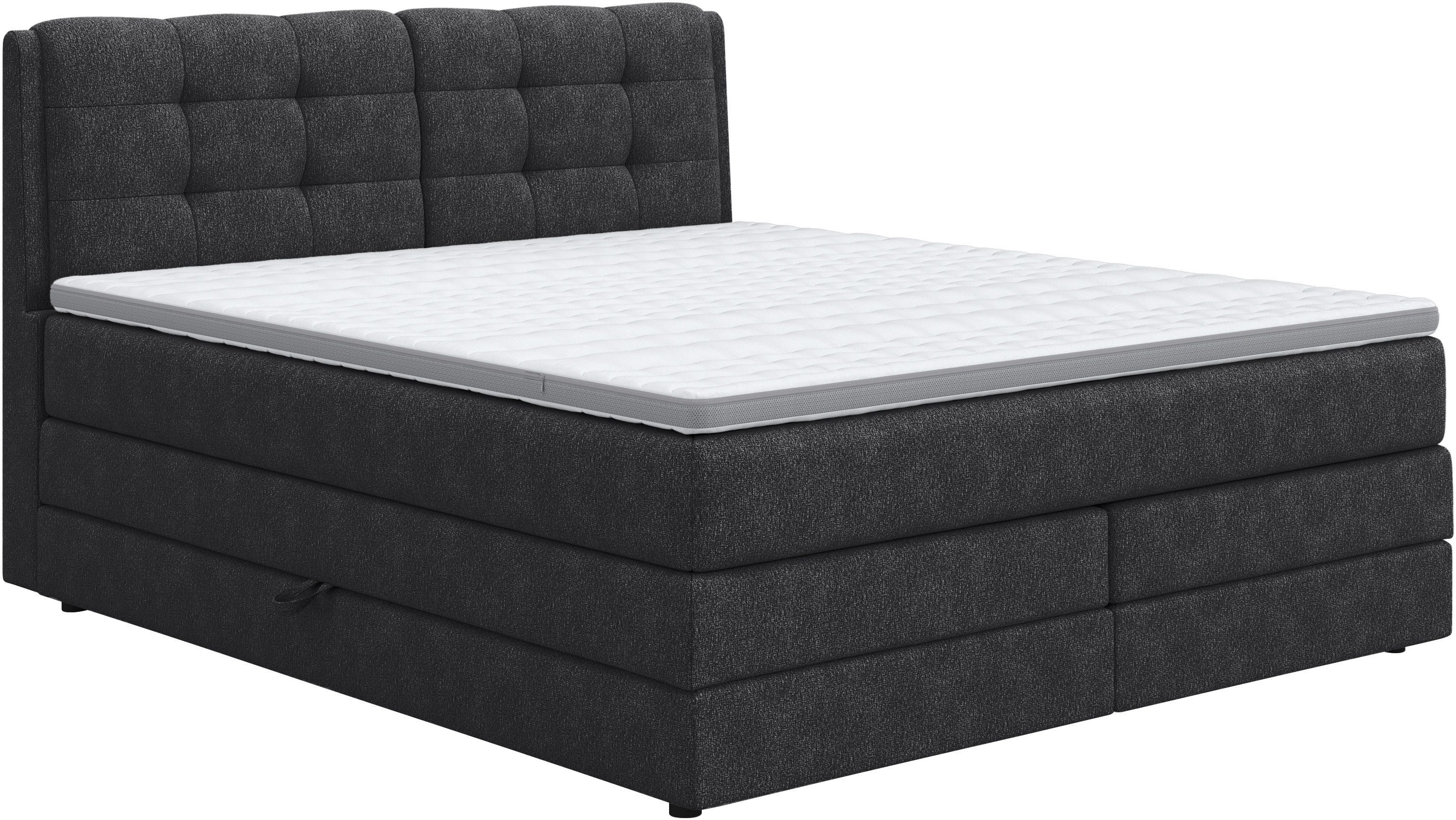 COTTA Boxspringbett Fort II, in verschiedenen Breiten erhältlich - auch als Familienbett!, inkl. Bettkasten und Topper