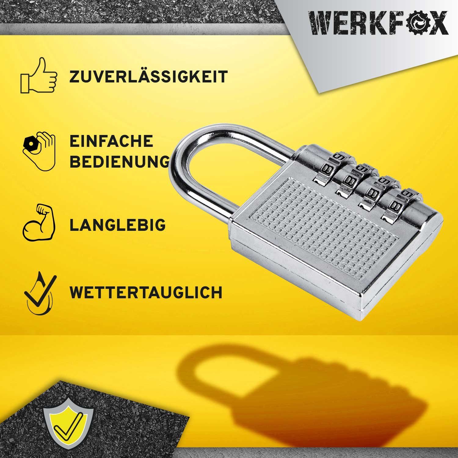 Goods+Gadgets Zahlenbügelschloss Reiseschloss mit Zahlencode – Sicheres Schloss für Taschen und Gepäck (Vorhängeschloss, 1-tlg., Reiseschloss), Kofferschloss
