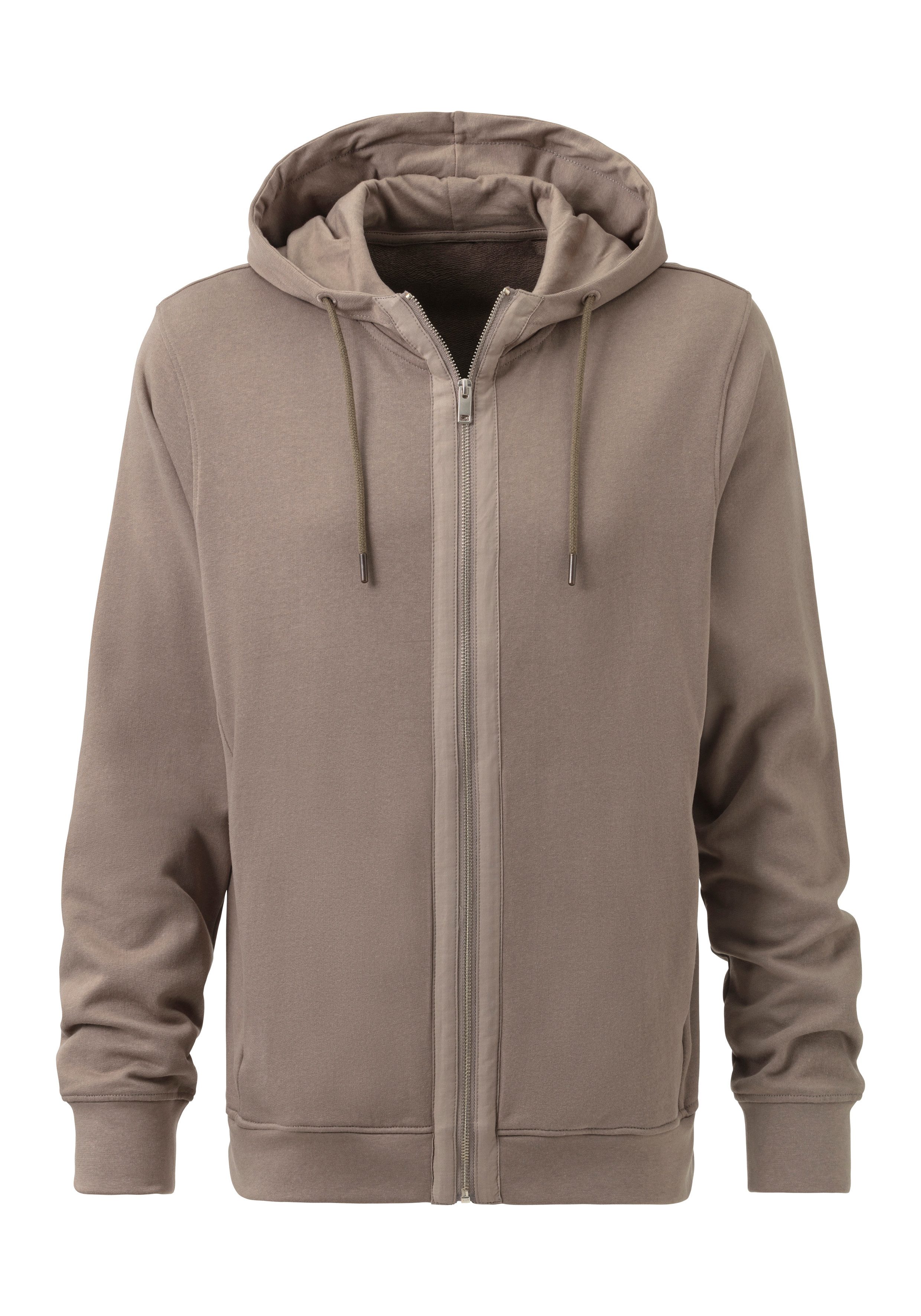 AUTHENTIC LE JOGGER Kapuzensweatjacke Sweatjacke mit Eingrifftaschen aus Baumwoll-Mix