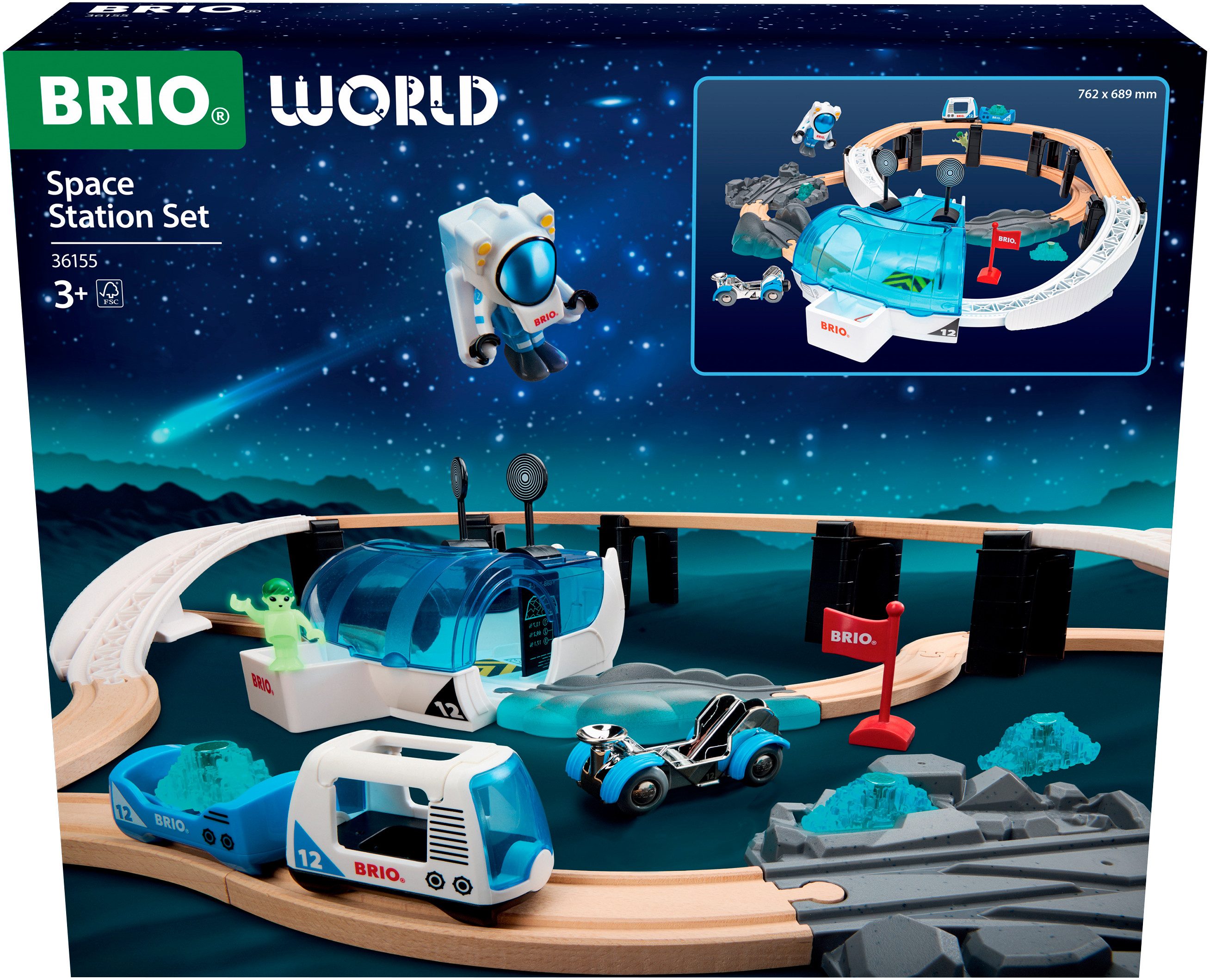 BRIO® Spielwelt BRIO World - Großes Weltraumstations-Set (36155), (40-tlg)