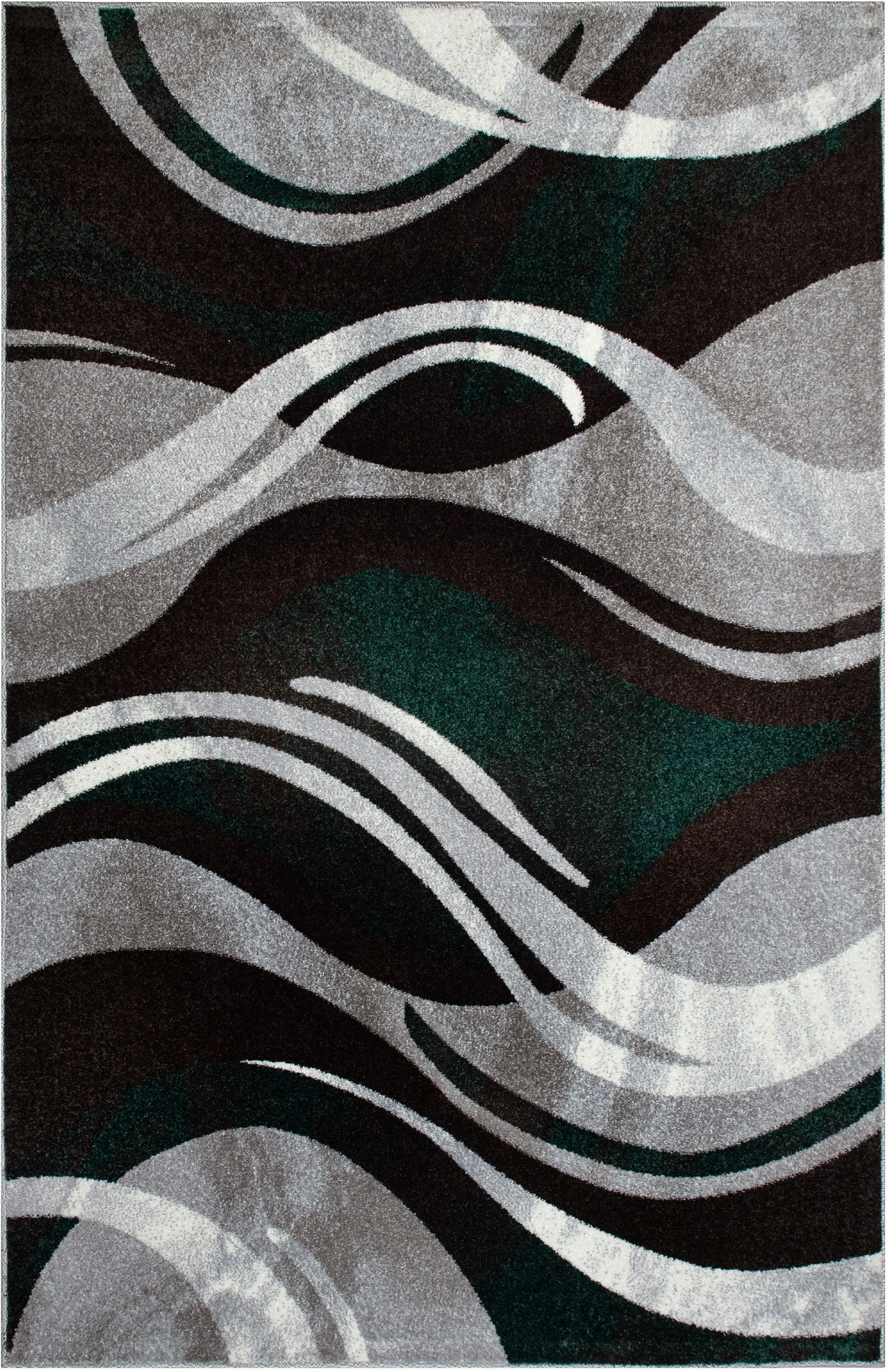 my home Teppich Joas, rechteckig, Höhe: 9 mm, besonders weicher Kurzflor in modernem Wellen Muster, leichter Glanz