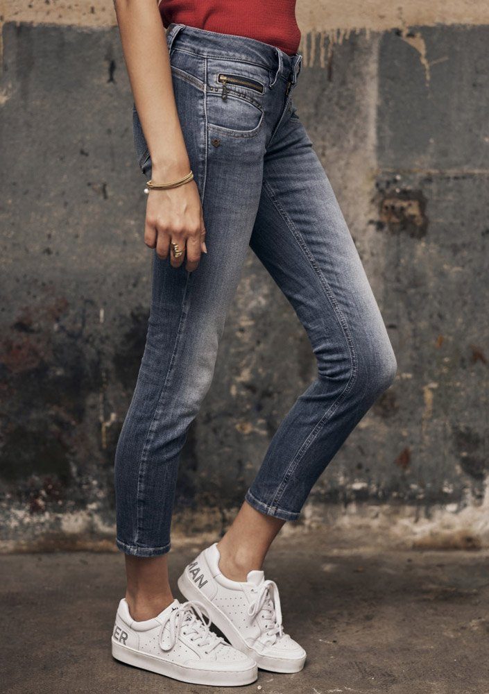 Freeman T. Porter 7/8-Jeans Alexa Cropped Super Stretch Denim Pacific Stretch Anteil, Cropped, Skinny Jeans