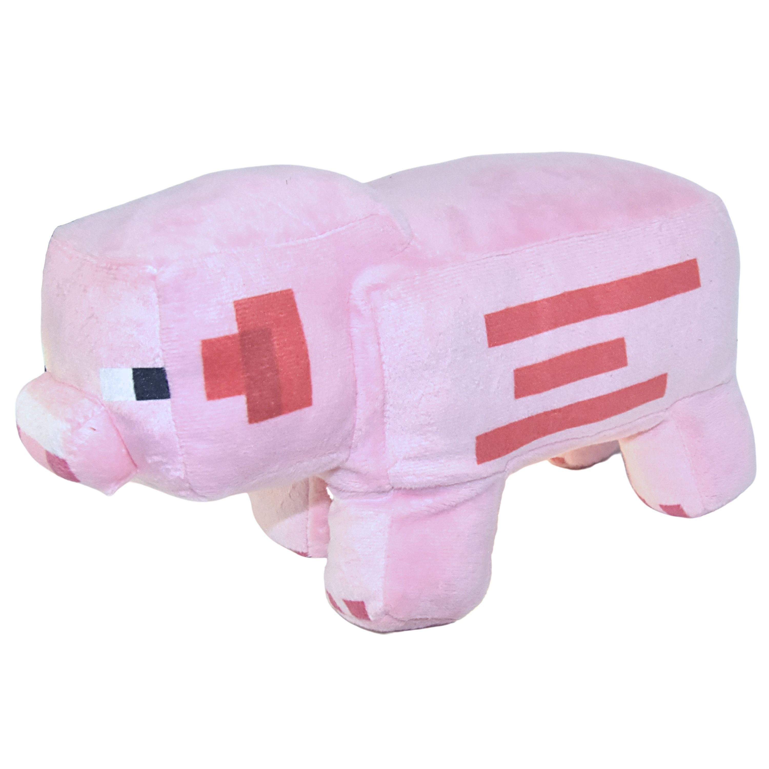 Minecraft Plüschfigur Schwein, Kuscheltier 30 cm aus weichem Material