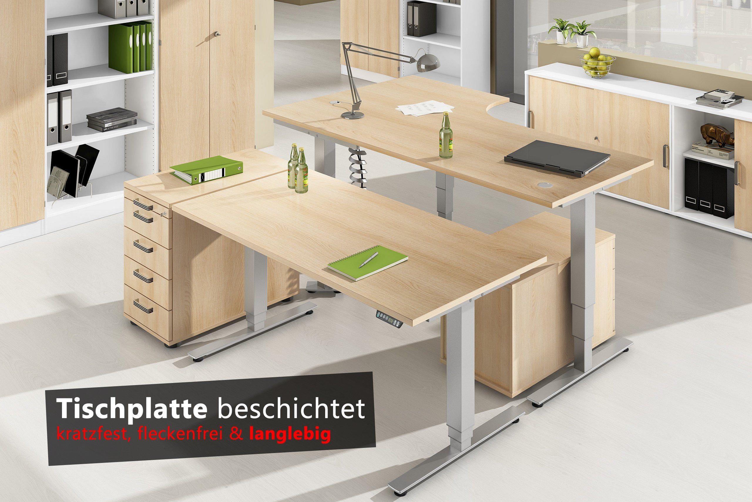 - Buche elektrisch bümö 160 Rechteck: Schreibtisch Schreibtisch Dekor: x 80 XDSM, cm