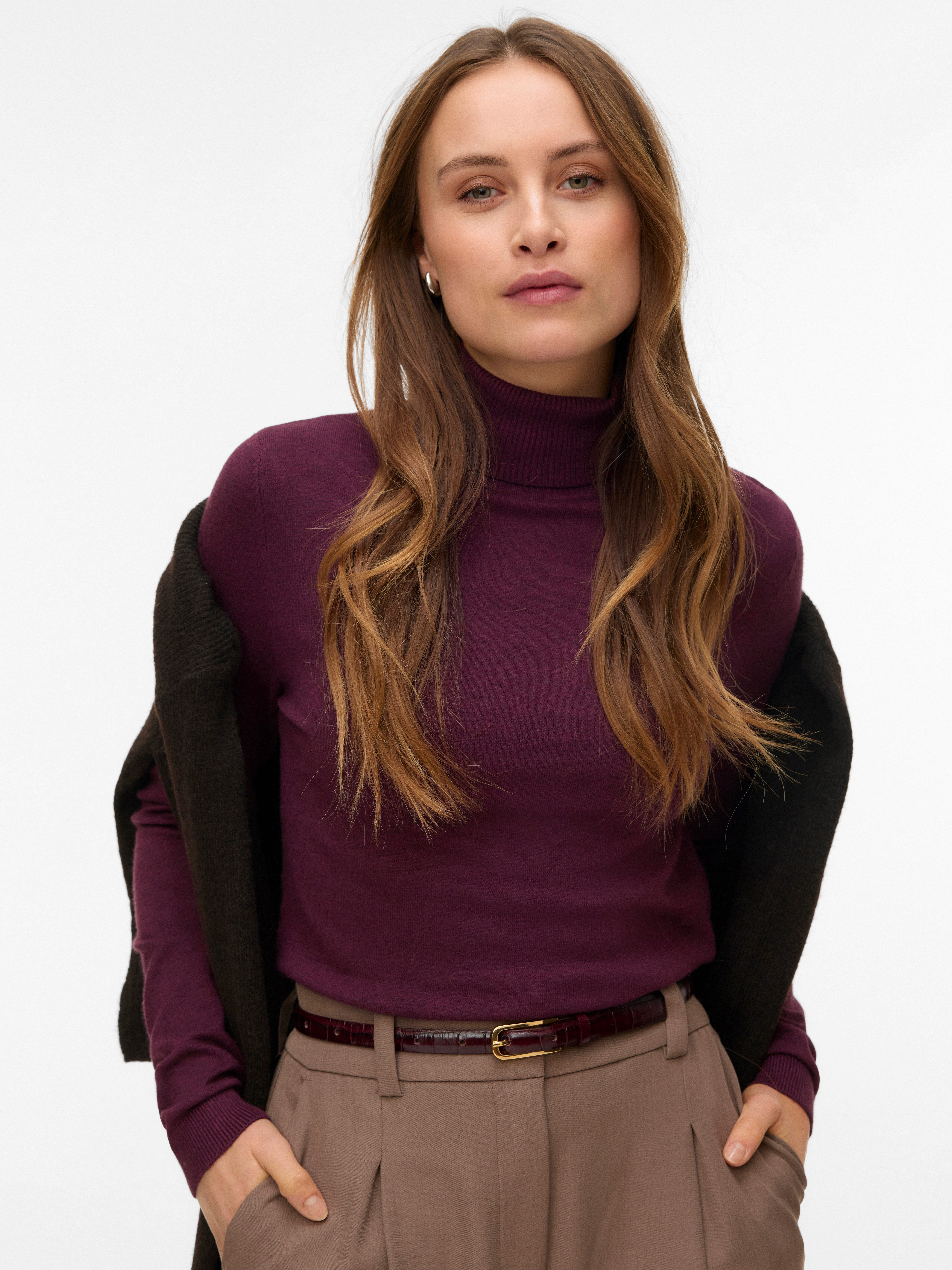 Vero Moda Rollkragenpullover VMHAPPINESS LS ROLLNK PULLOVE GA BOO REP günstig online kaufen