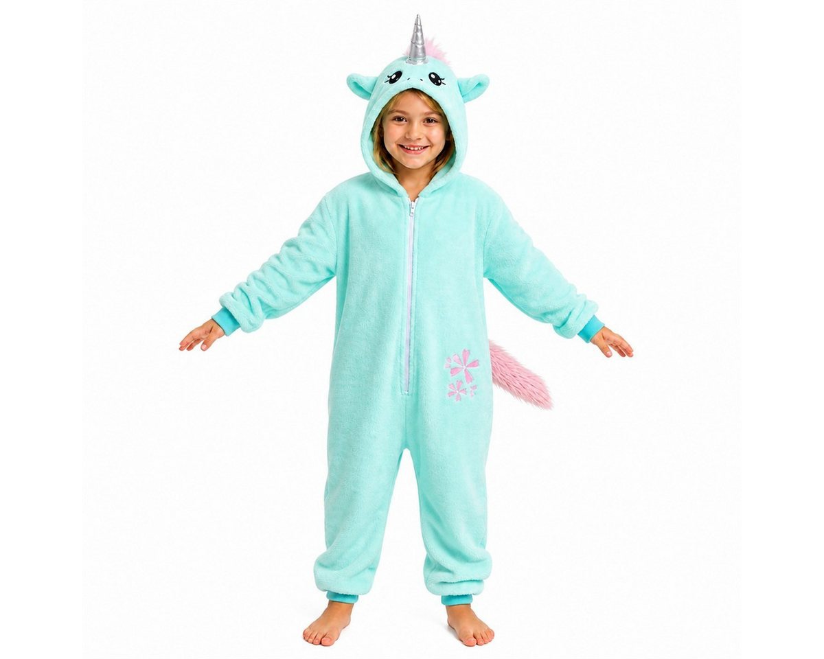Corimori Jumpsuit Große Auswahl an Kinder Onesies, Jumpsuits, Tier-Kostümen (1-tlg) Jumpsuit, Pyjama, Fasching, Kigurumi, Tierkostüme, Einhorn "Jade"