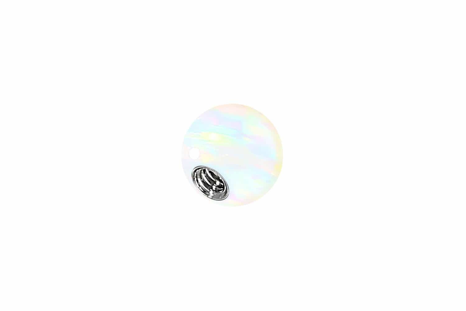 Piercing-Set Synthetischer Opal Schraubkugel mit Chirurgenstahl-Gewinde