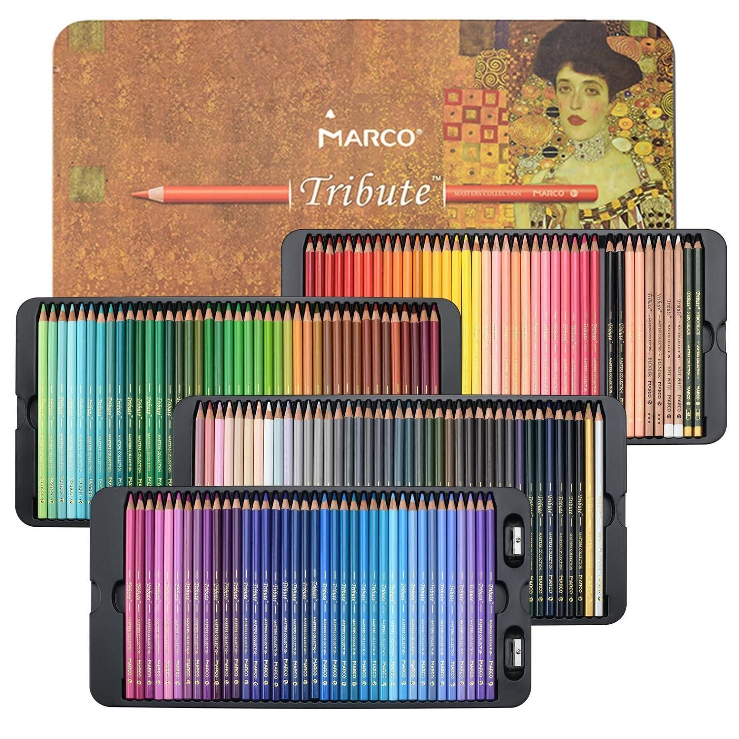 LuxusKollektion Buntstift Buntstifte Öl 160 Farben Eisenbox