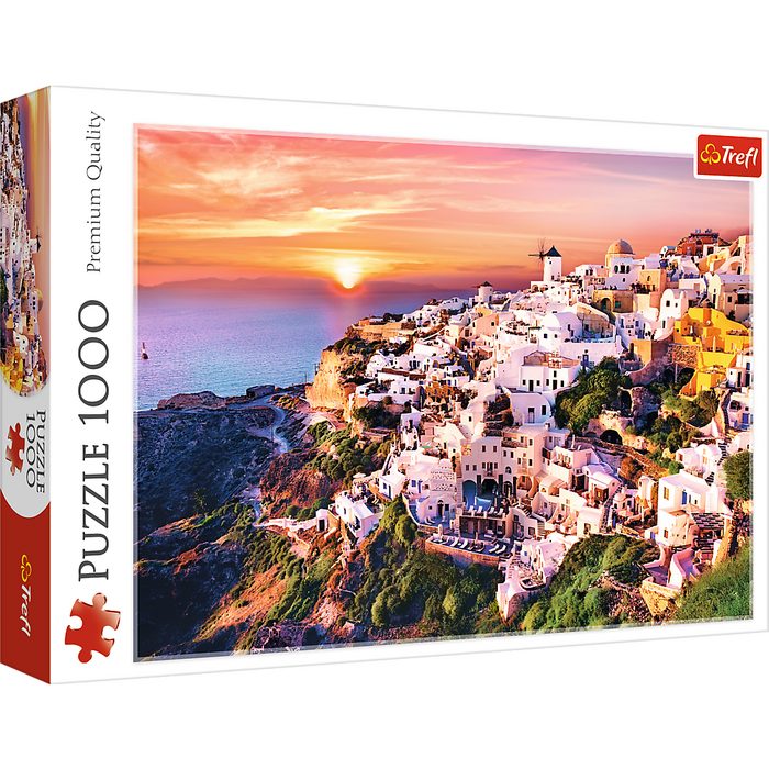 Trefl Puzzle Sonnenuntergang über Santorini 1000 Teile Puzzle 1000 Puzzleteile
