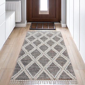Teppich Orient Teppich mit modern legerem Orient Rautenmuster in beige, Teppich-Traum, rechteckig, Höhe: 30 mm