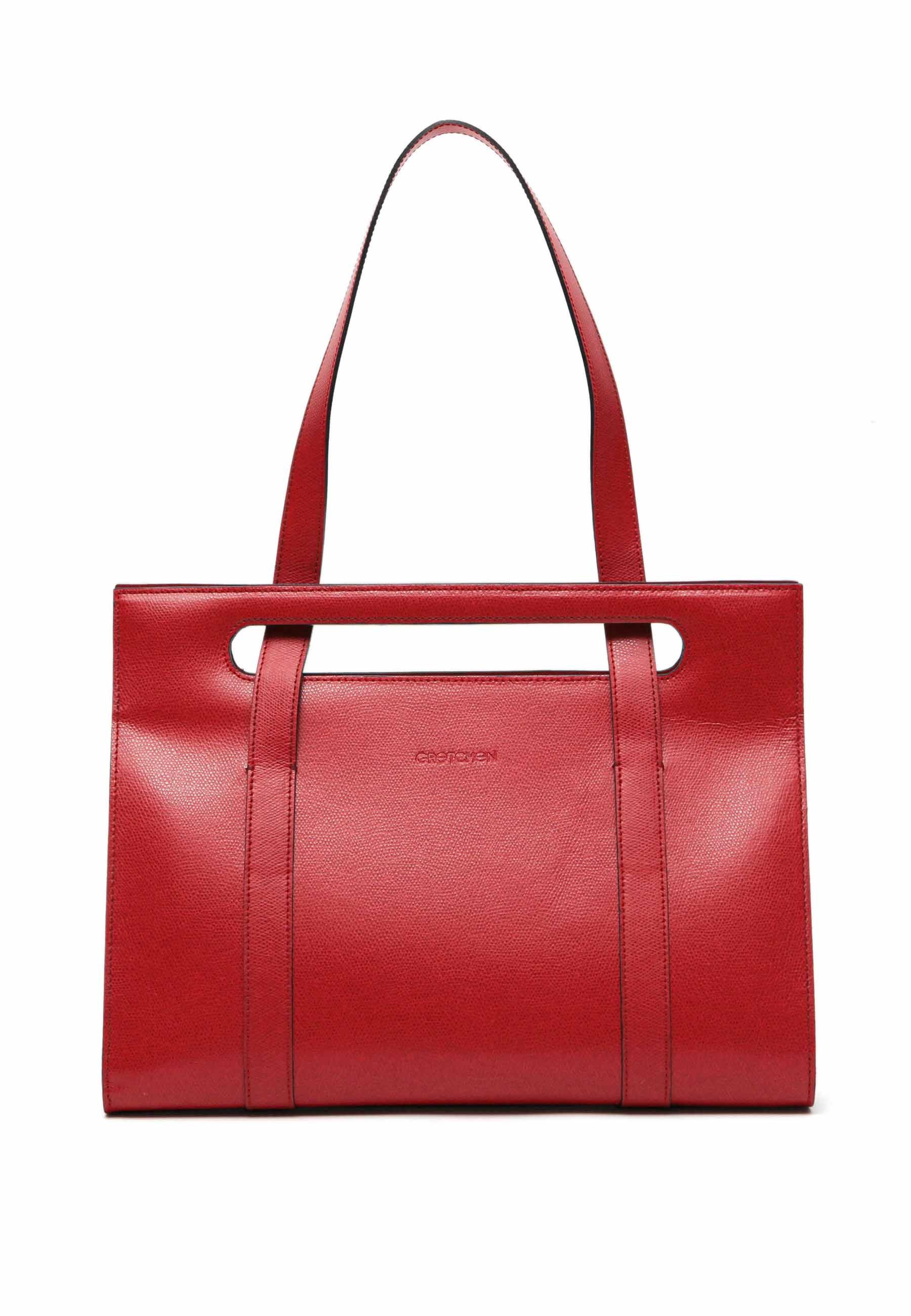 GRETCHEN Henkeltasche Chouchou stilisiertem Kurzgriff Tote, rot mit