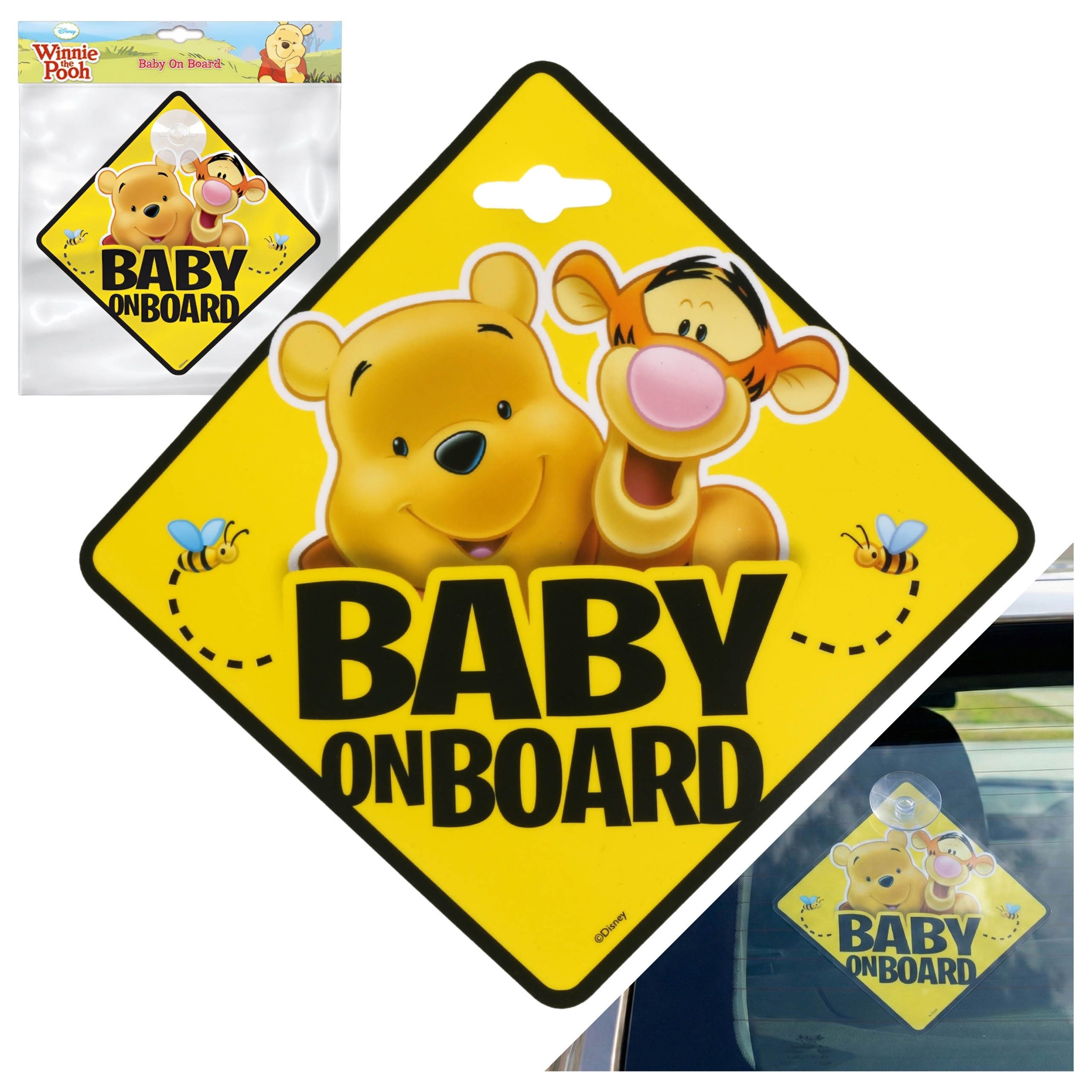 Disney Winnie Puuh Autosonnenschutz Disney Winnie Puuh Autoschild mit Saugnapf – Baby on Board