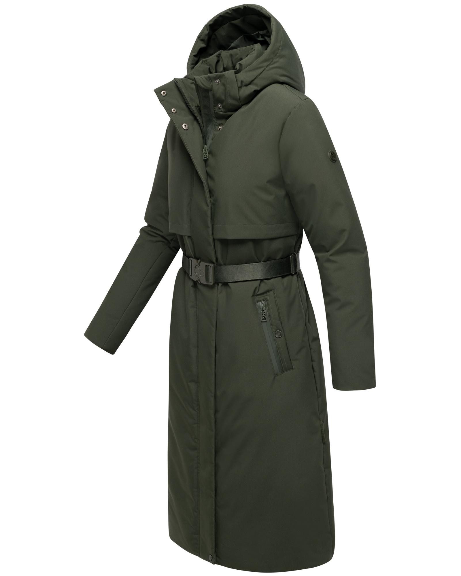 Navahoo Wintermantel Waldbummler 14 Wasserabweisender Winterparka mit Kapuze und Taillengürtel – Bild 2 von 5