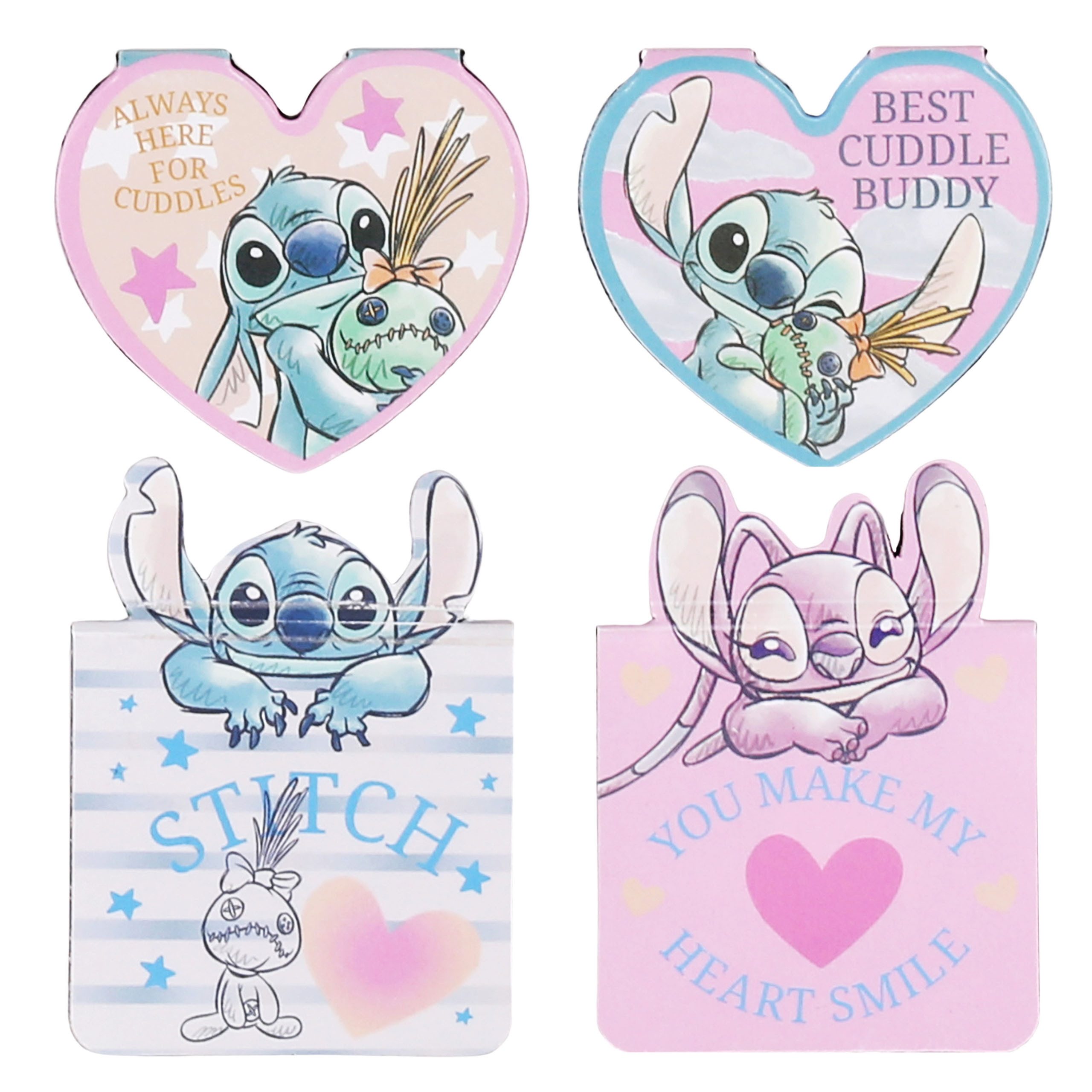 Disney Lesezeichen DISNEY Stitch 4er Set – Magnetische Lesezeichen für Mädchen
