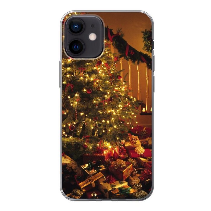 MuchoWow Handyhülle Weihnachten - Weihnachtsbaum - Weihnachtsschmuck Handyhülle Apple iPhone 12 Smartphone-Bumper Print Handy