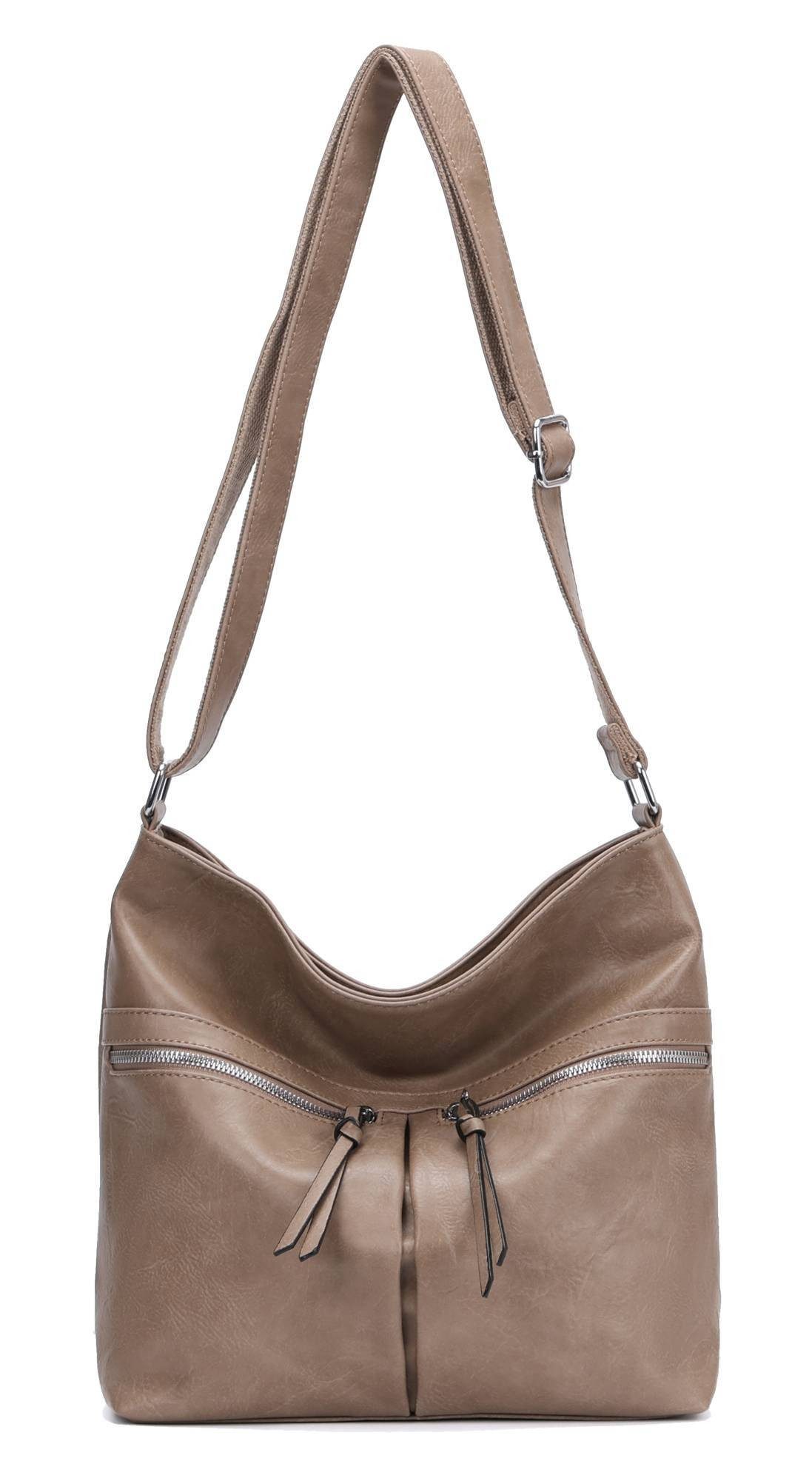 Schultertasche Damen Tasche Shopper Umhängetasche CrossOver Handtasche Reisetasche