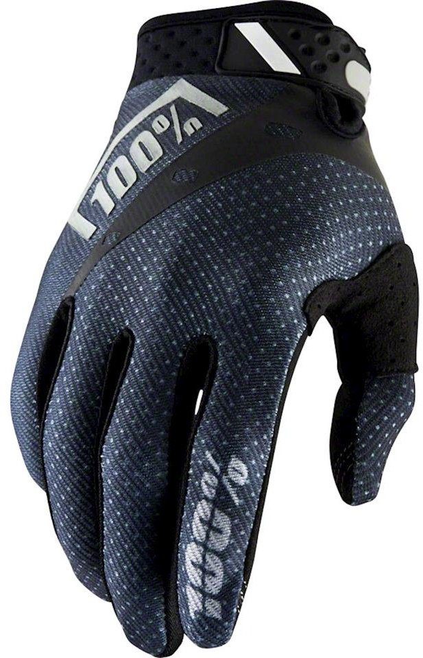 100% Ridefit Black/White Motorradhandschuhe Handschuhe