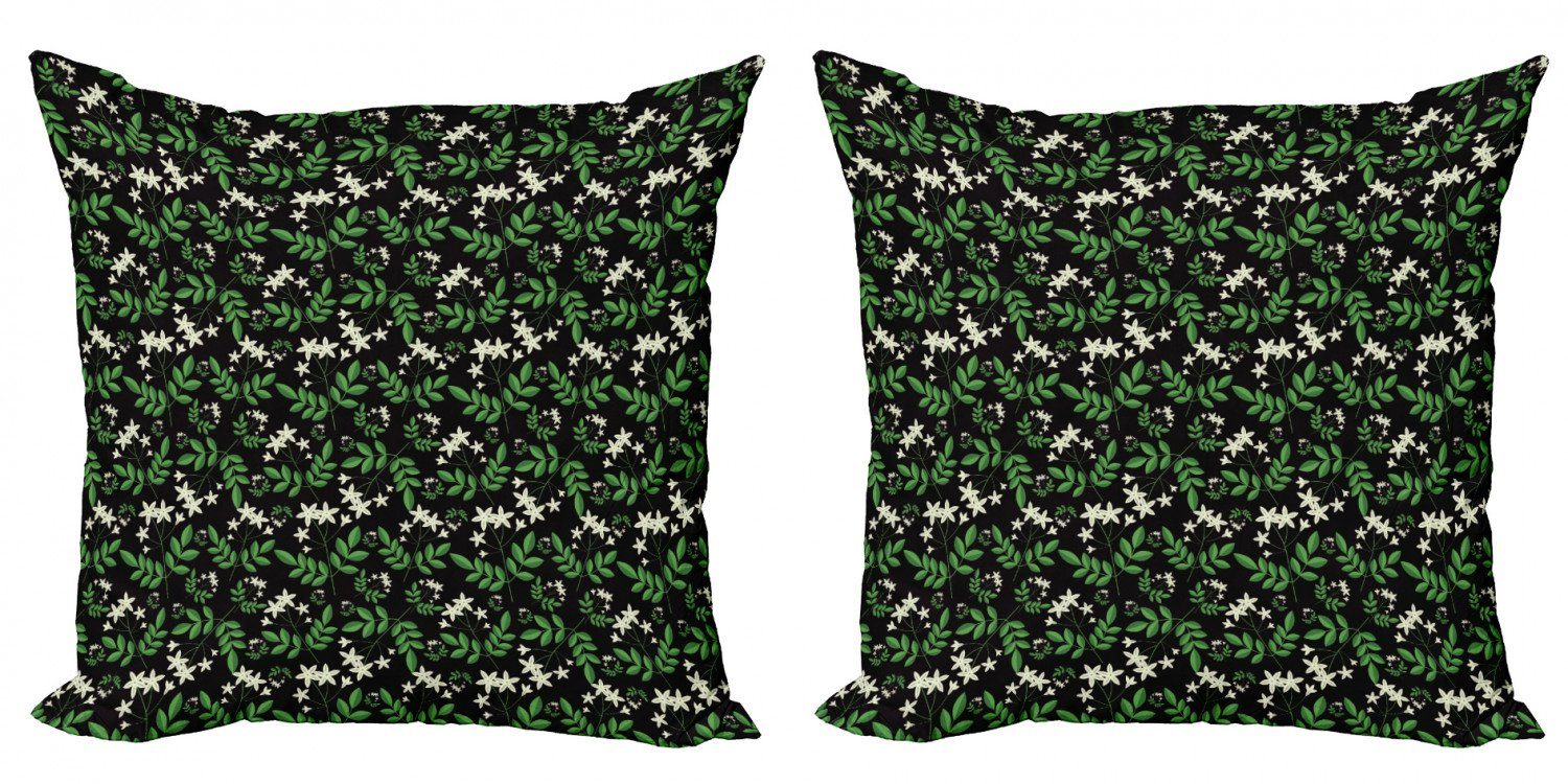 Kissenbezüge Modern Accent Doppelseitiger Digitaldruck, Abakuhaus (2 Stück), Jasmin Botanische Branches