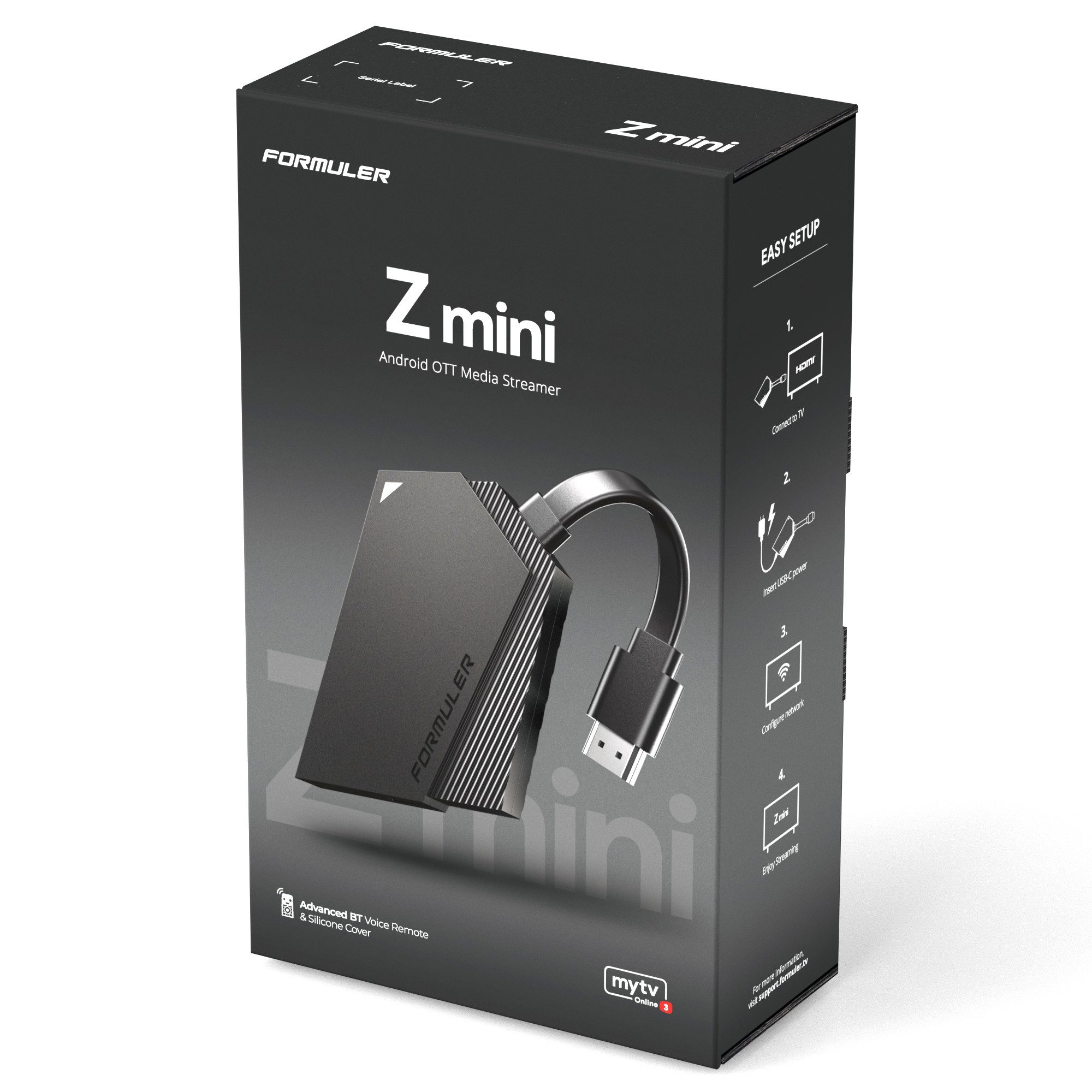 FORMULER Streaming-Box Z Mini Android 12 Multimedia 4K -Box 2GB RAM 8GB, BT Fernbedienung