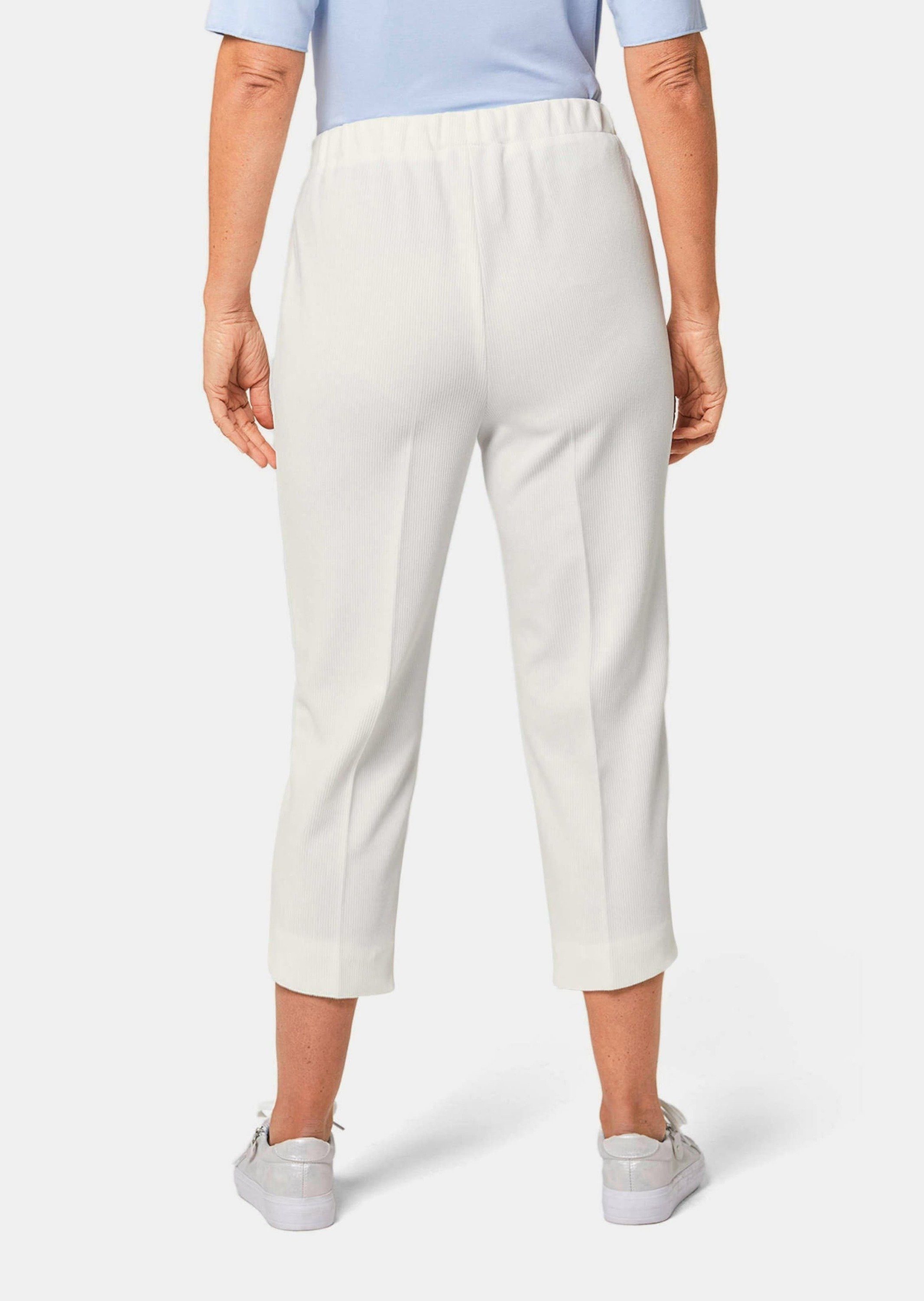 GOLDNER Caprihose Kurzgröße: Trageangenehme 7/8-Rippenhose günstig online kaufen
