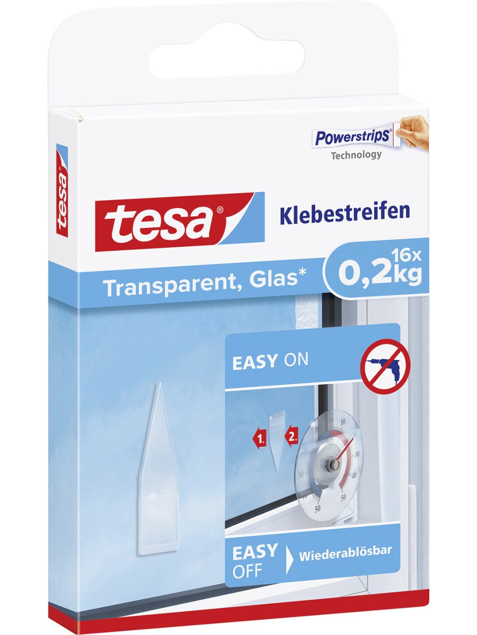 tesa Klebepad tesa Klebestreifen Traglast 200 g, 16 Stück