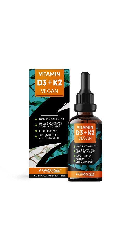 ProFuel Vitamin D3 + K2 Tropfen 1700 Tropfen 50 ml Tropfen, 50 ml, Tropfen