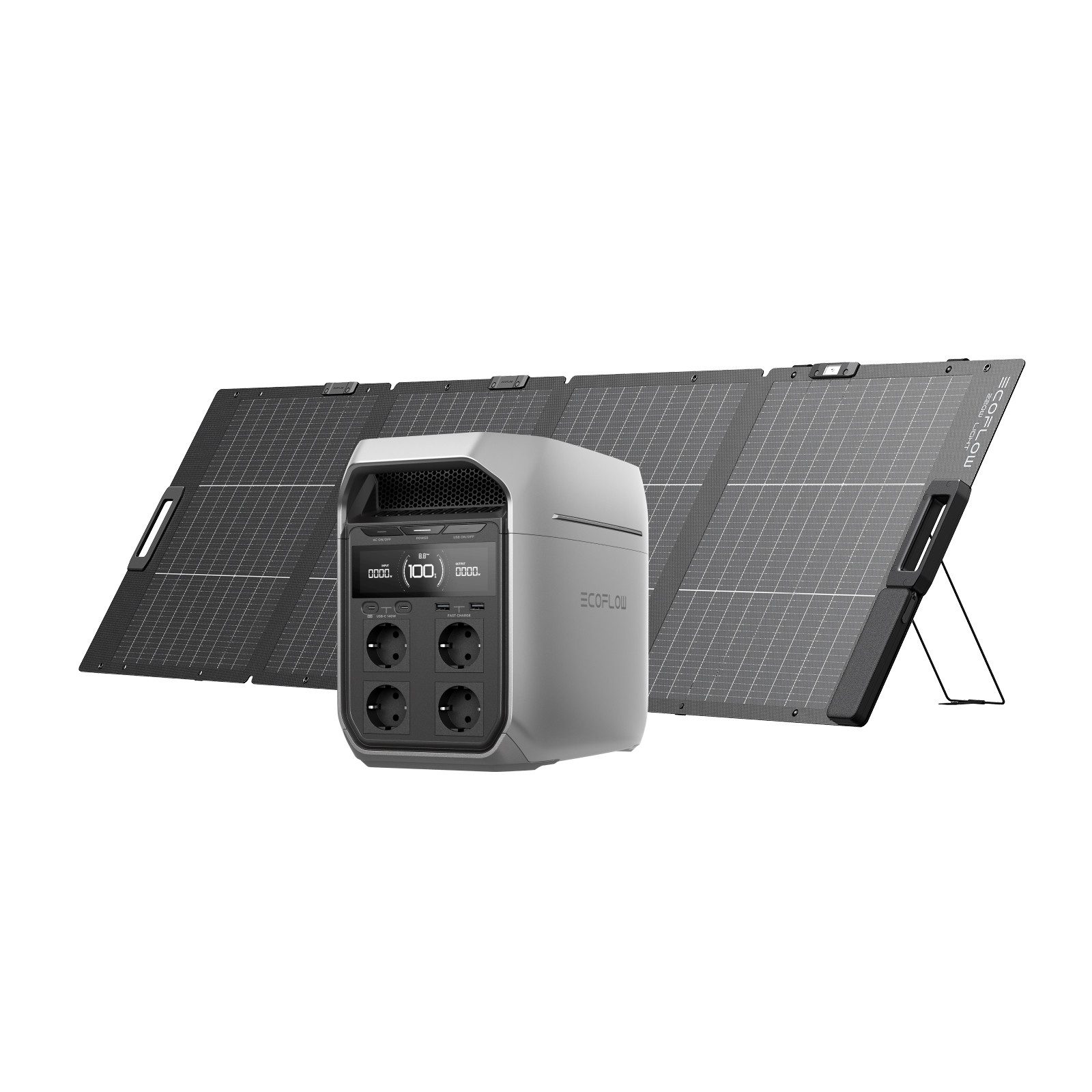 Ecoflow ECOFLOW Tragbare Powerstation DELTA 3 Series Powerstation, 0-100 % in 56 Minuten, 1 800 W (3 600 W Spitze) Solargenerator