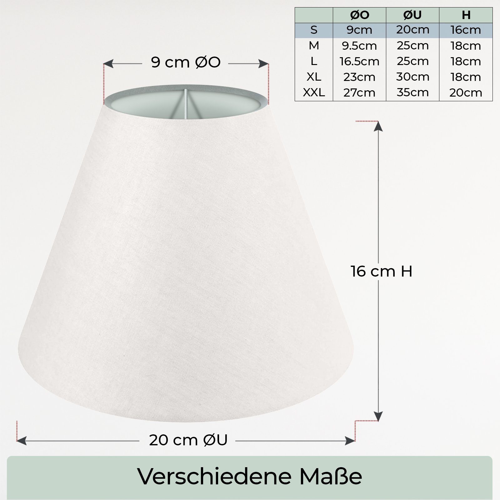 Wogati Lampenschirm Wogati Premium Stehlampe Lampenschirm Konisch – Bild 4 von 5