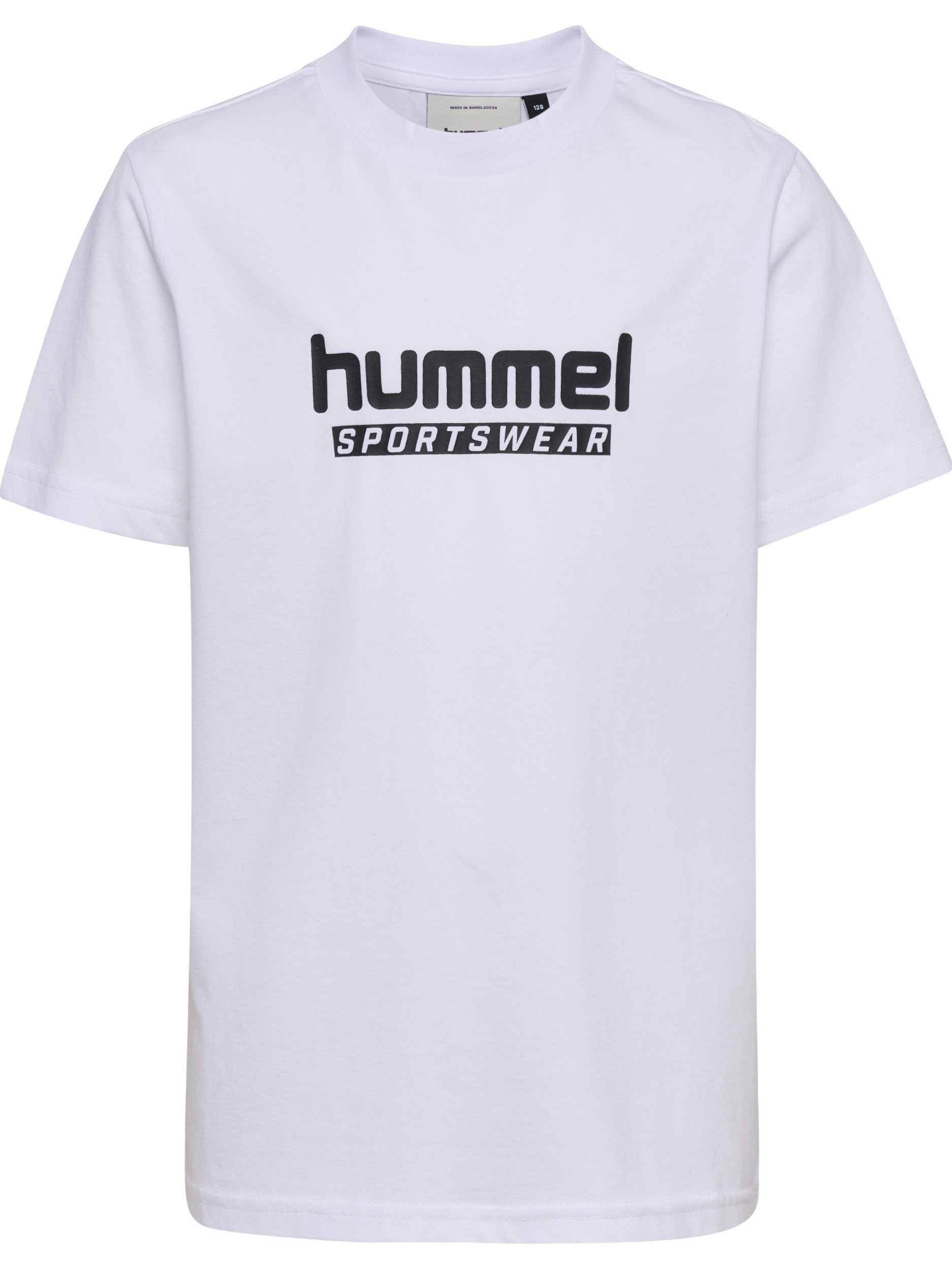 hummel T-Shirt mit geradem Abschluss, aus Baumwolle, normale Länge
