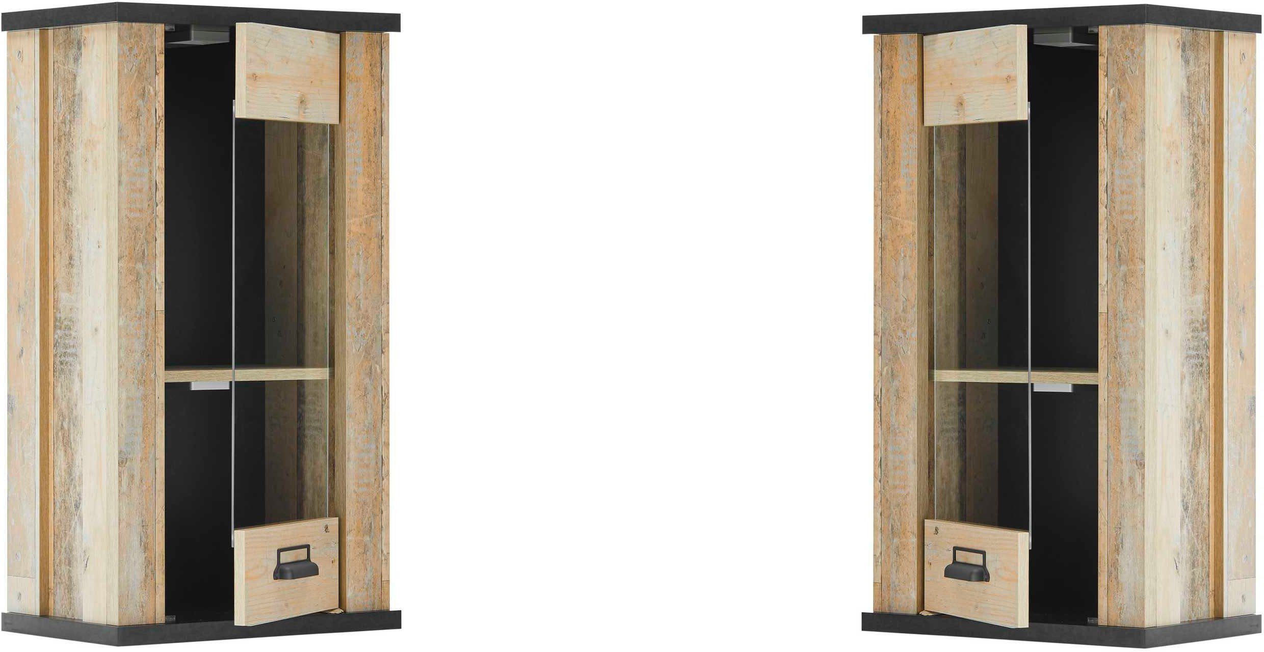 Home affaire Hängeschrank Sherwood mit Apothekergriff aus Metall, Höhe 90 cm