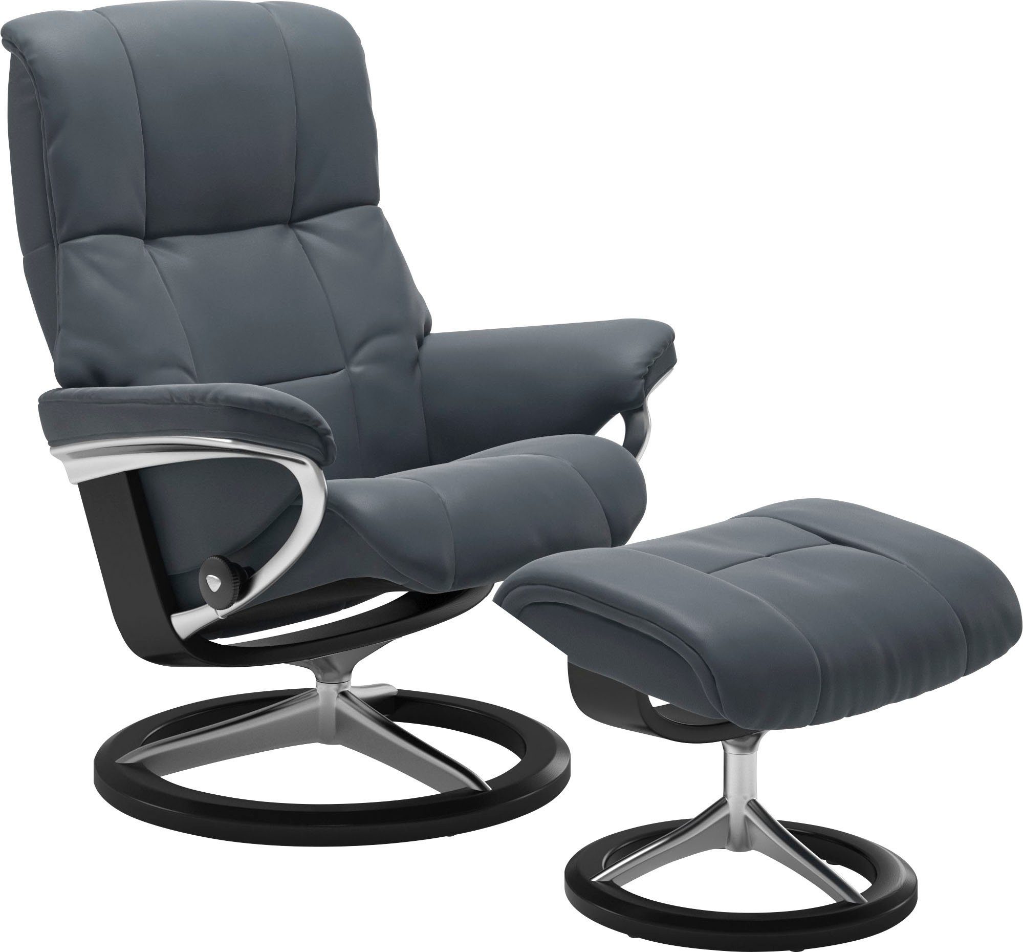 Stressless® Relaxsessel Mayfair (Set, Relaxsessel mit Hocker), mit Hocker, mit Signature Base, Größe S, M & L, Gestell Schwarz