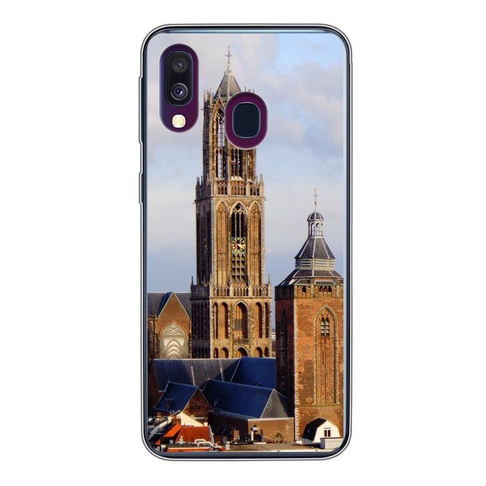 MuchoWow Handyhülle Domturm - Niederlande - Utrecht Handyhülle Samsung Galaxy A40 Smartphone-Bumper Print Handy