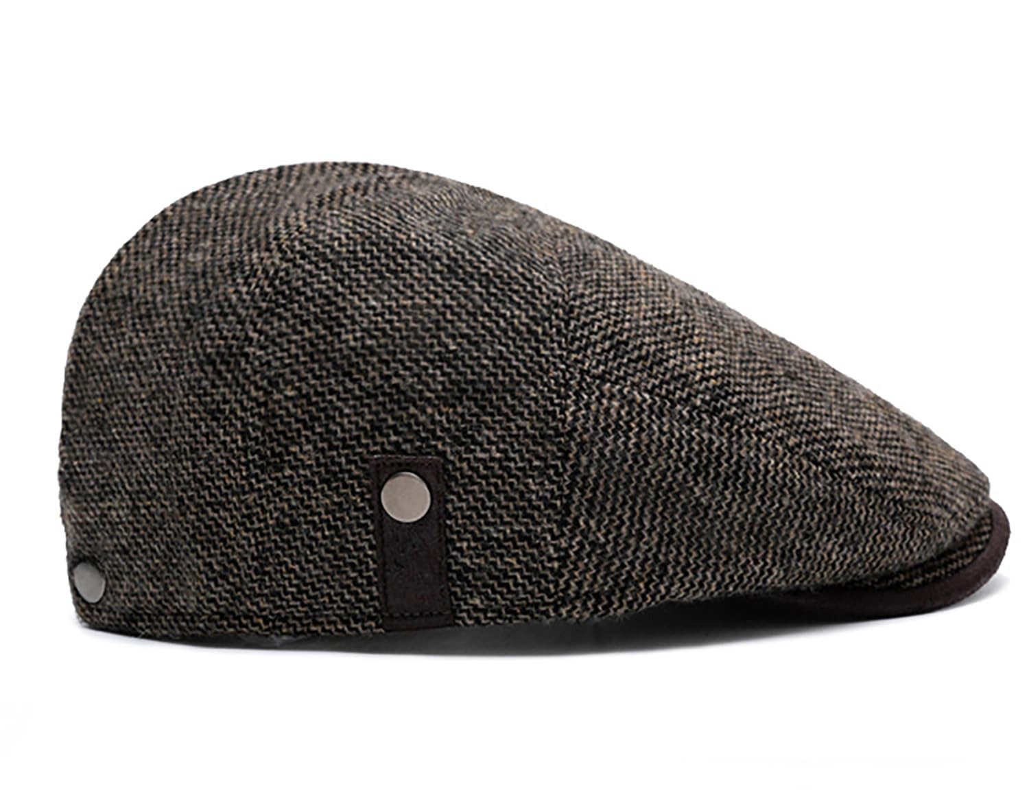 nsihing Flat Cap Schiebermütze Herren Wolle Verstellbare Newsboy Flatcap Barett Klassische Baskenmützen und Schirmmütze im 1920er Gatsby Stil.