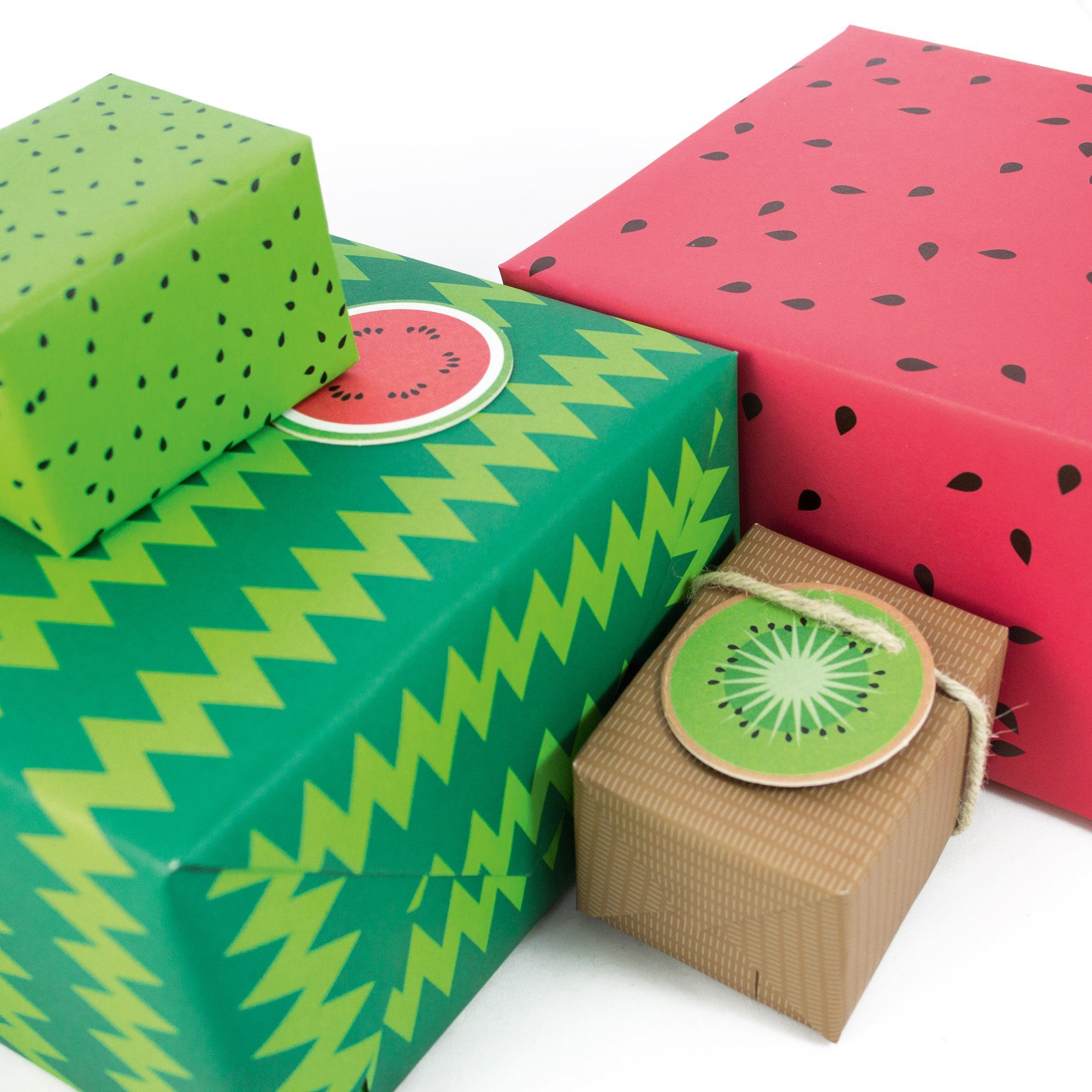 Bow & Hummingbird 100% Wassermelone, Geschenkpapier Geschenkpapier Recyclingpapier