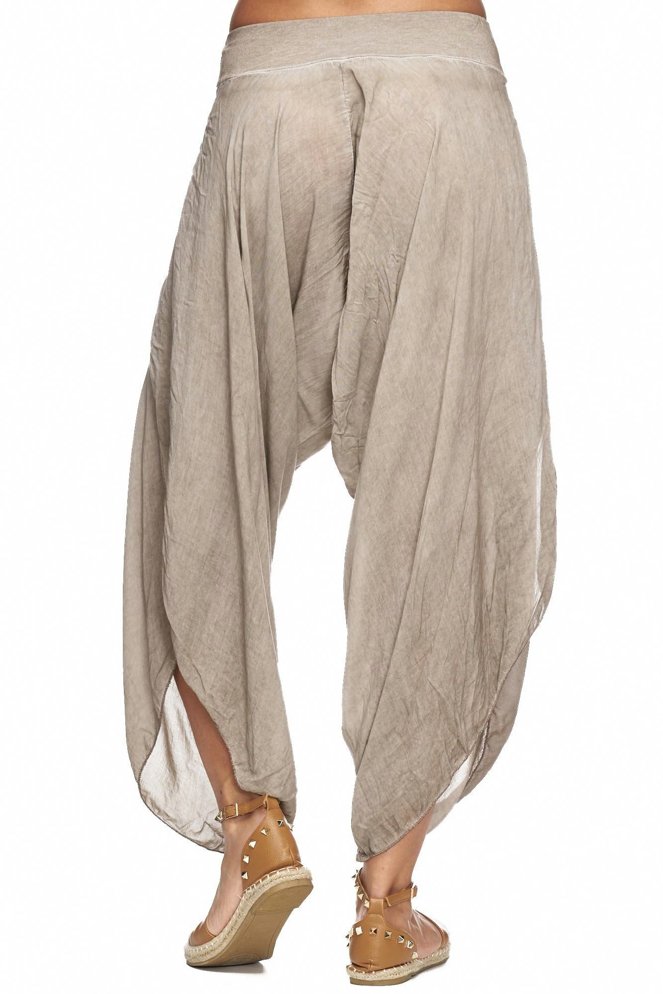 MIRROSI Hosenrock Damen Made in Italy Leicht Bequem Onesize (Gr.36-44) (100% Viskose, bund mit gummizug) Rock für Frühling Sommer Herbst